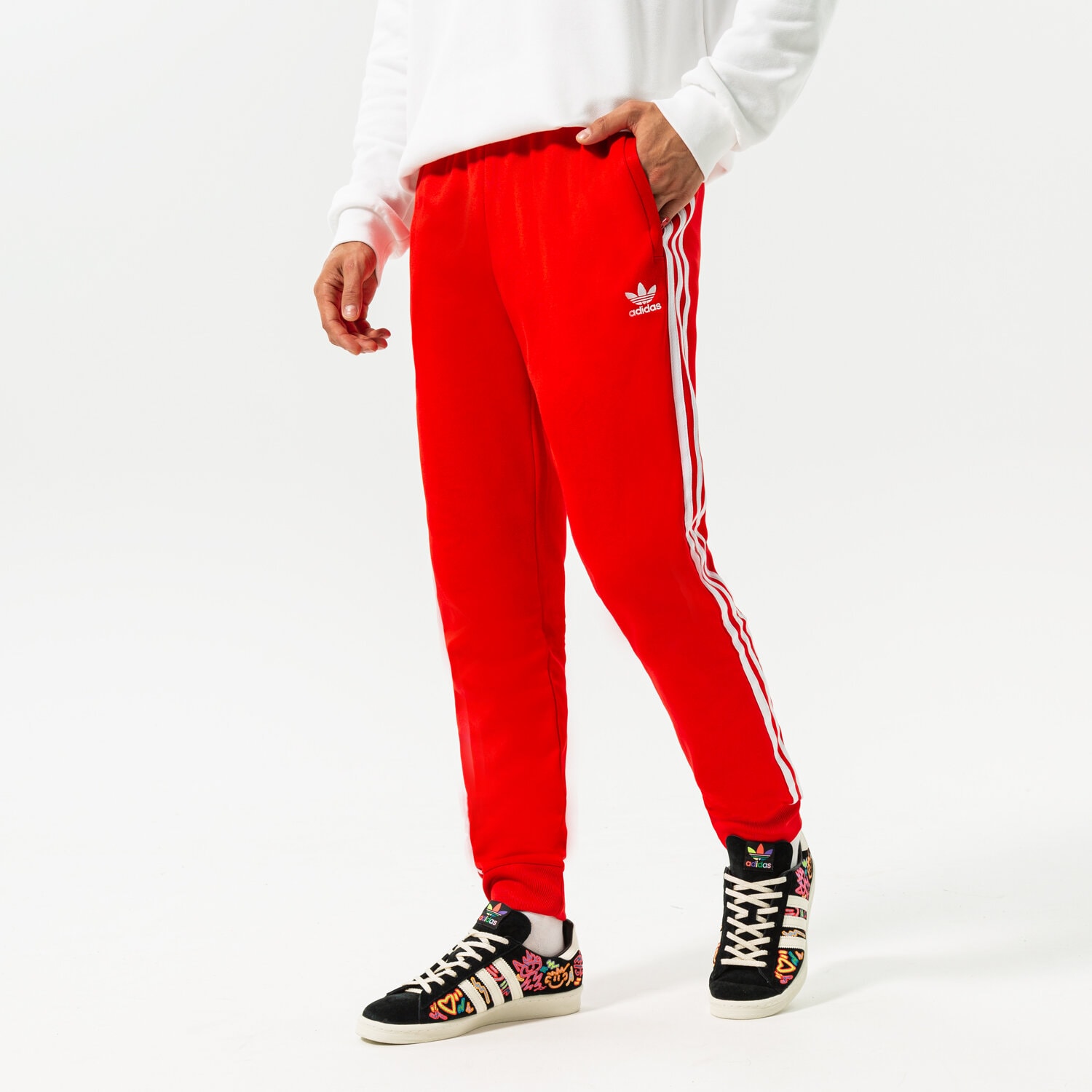 pánské kalhoty ADIDAS SS TRACK PANTS  HF2134 ČERVENÁ