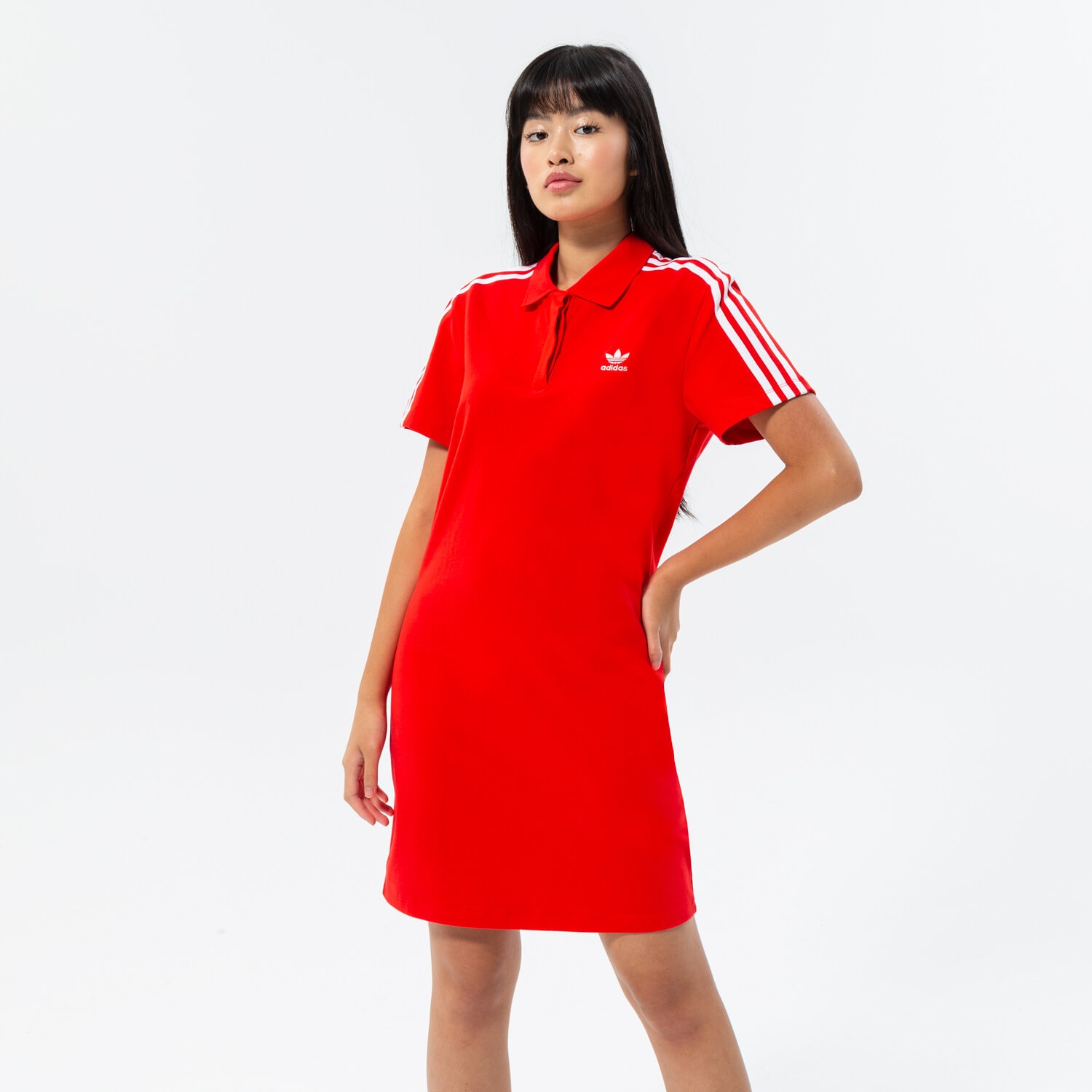 dámské šaty ADIDAS ŠATY TEE DRESS HM2163 ČERVENÁ