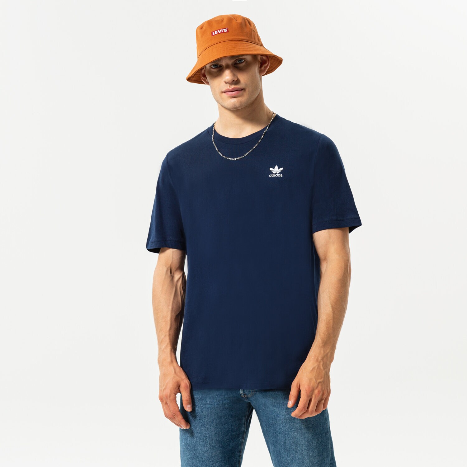 pánské tričko ADIDAS TRIČKO ESSENTIAL HJ7978 TMAVOMODRÁ