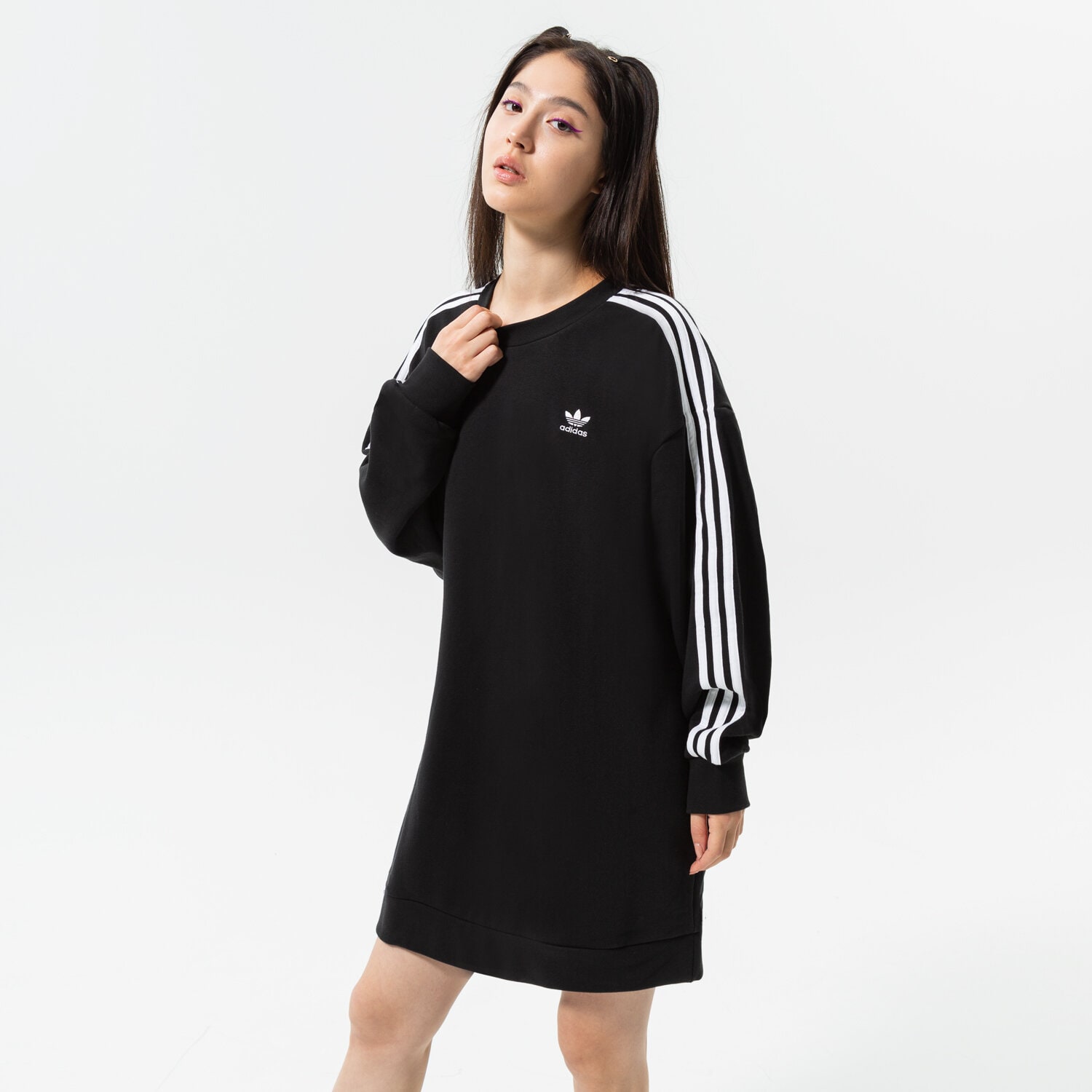 dámské šaty ADIDAS ŠATY SWEATER DRESS HM4688 ČERNÁ