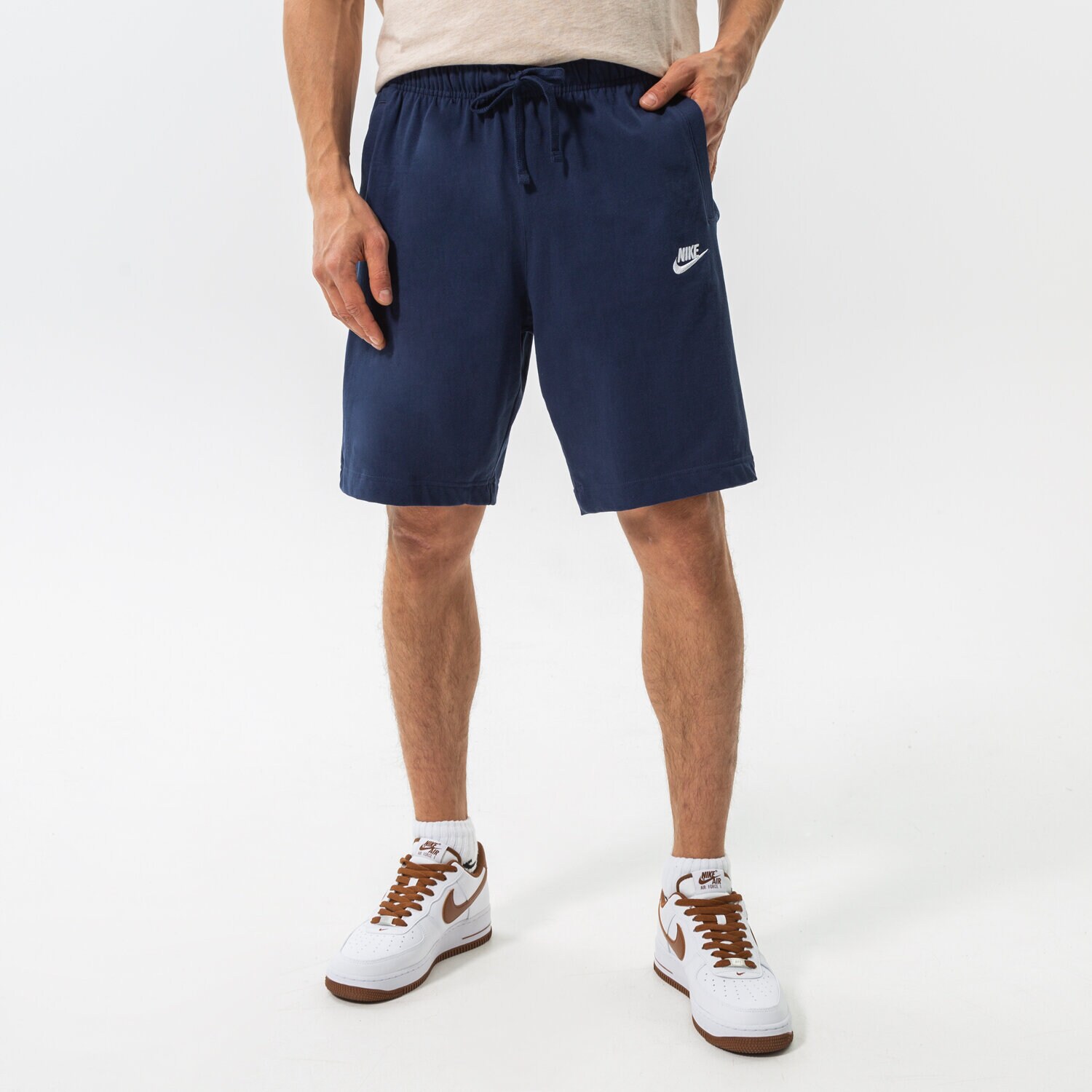 pánské kraťasy NIKE ŠORTKY  SPORTSWEAR CLUB FLEECE SHORTS BV2772-410 MODRÁ
