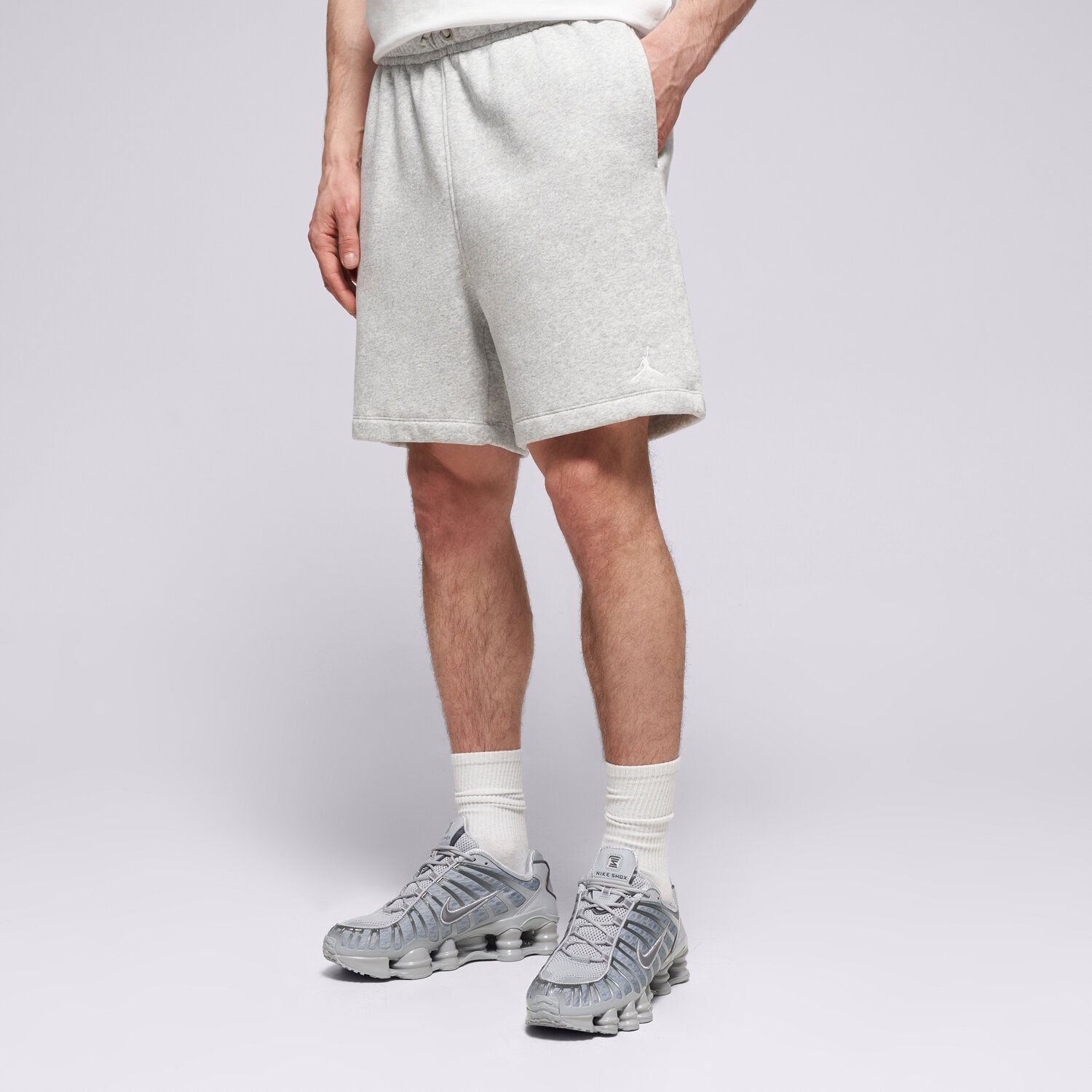 pánské kraťasy JORDAN ŠORTKY  JORDAN BROOKLYN FLEECE FV7285-050 ŠEDÁ