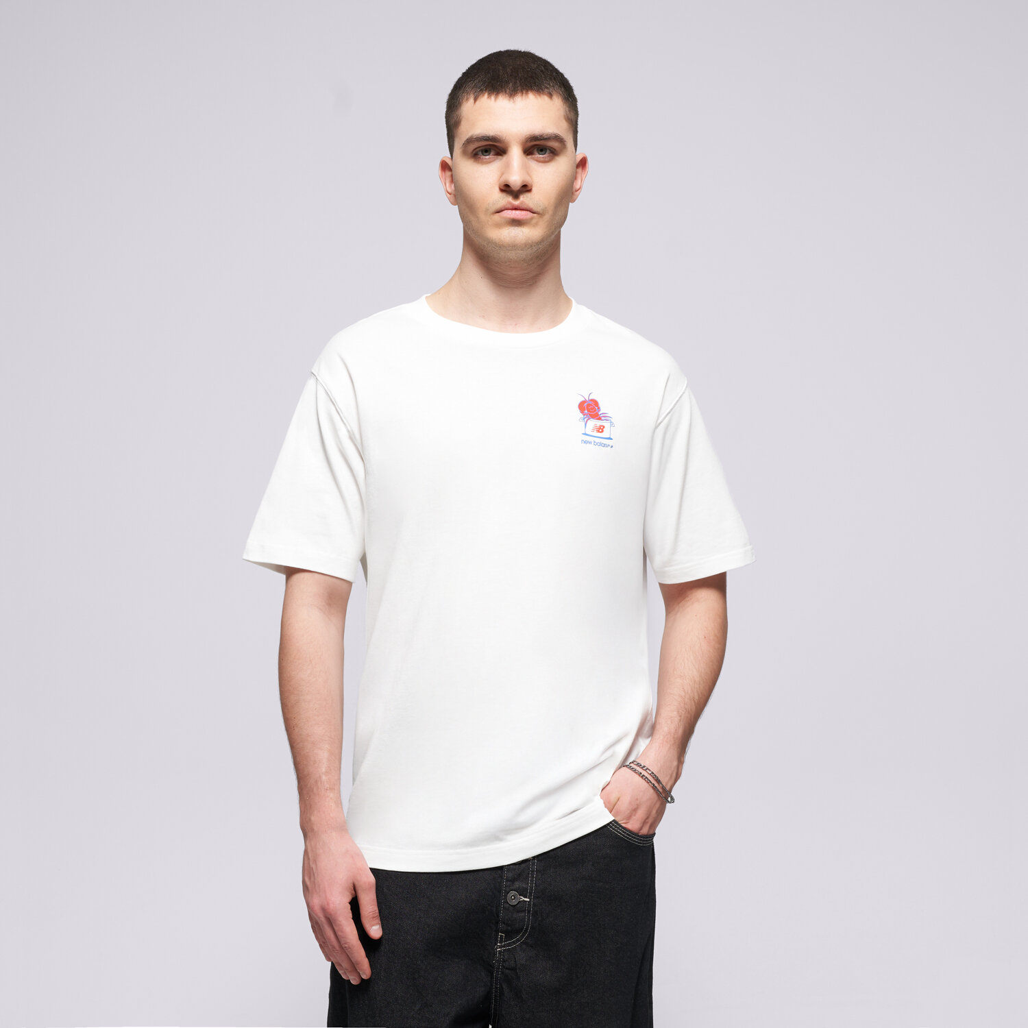 pánské tričko NEW BALANCE TRIČKO LOBSTER ROLL TRIČKO MT61Y1F6WT BÍLÁ