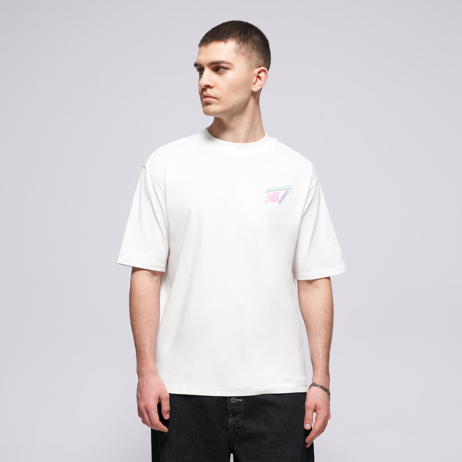 pánské tričko NEW BALANCE TRIČKO CLASSIC TRI-LOGO HEAT MAP MT61V4ZGWT BÍLÁ