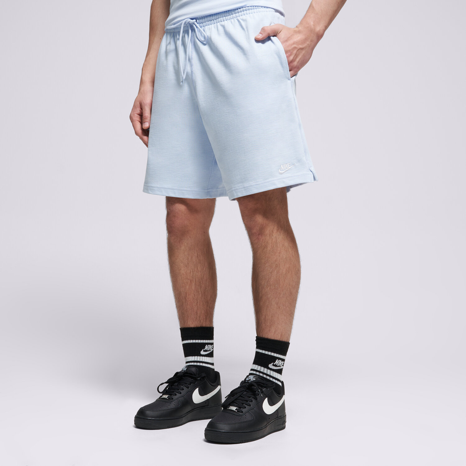 pánské kraťasy NIKE ŠORTKY  M NK CLUB KNIT SHORT FQ4359-407 MODRÁ