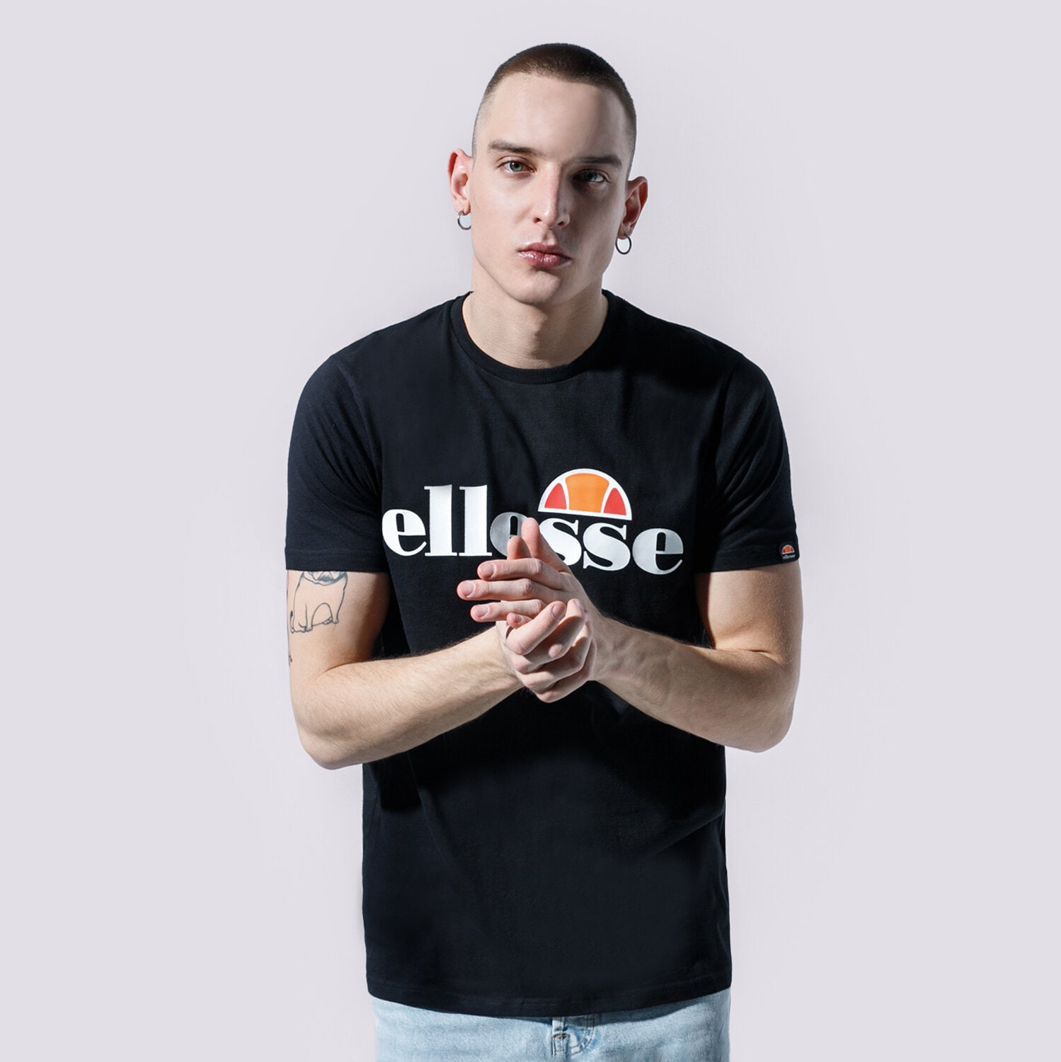 pánské tričko ELLESSE TRIČKO SL PRADO BLK SHC07405011 ČERNÁ