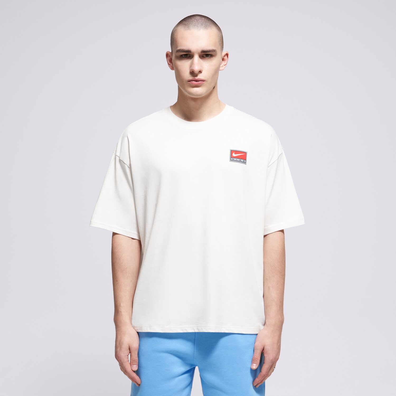 pánské tričko NIKE TRIČKO M NL SS BOXY KNIT TOP II4379-030 BÉŽOVÁ