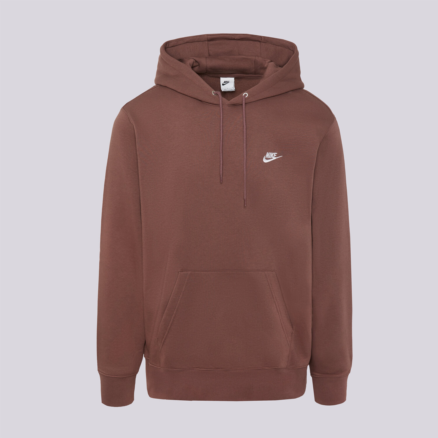 pánská mikina NIKE MIKINA S KAPUCÍ M NK CLUB BB PO HOODIE FN3859-502 HNĚDÁ