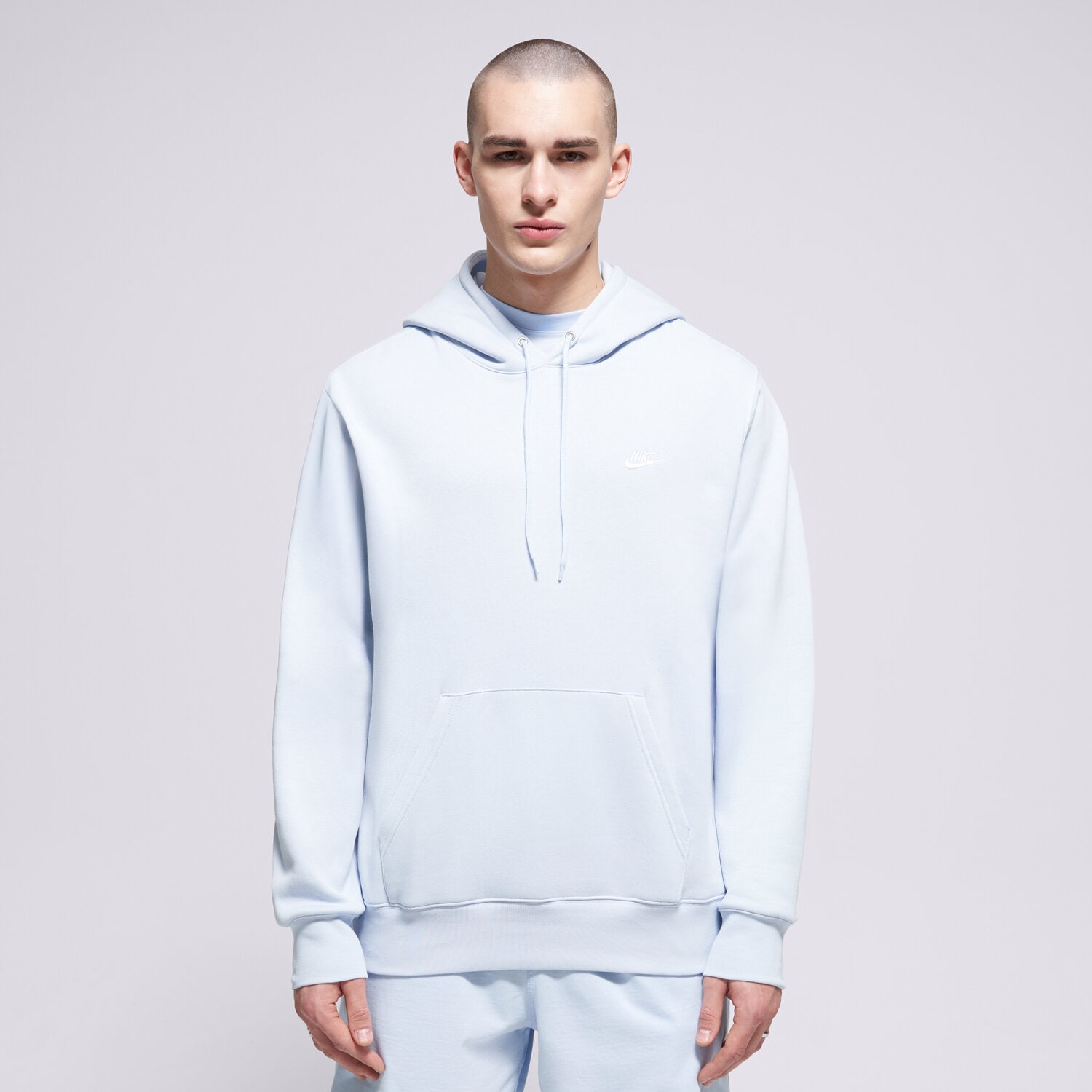 pánská mikina NIKE MIKINA S KAPUCÍ M NK CLUB BB PO HOODIE FN3859-407 MODRÁ
