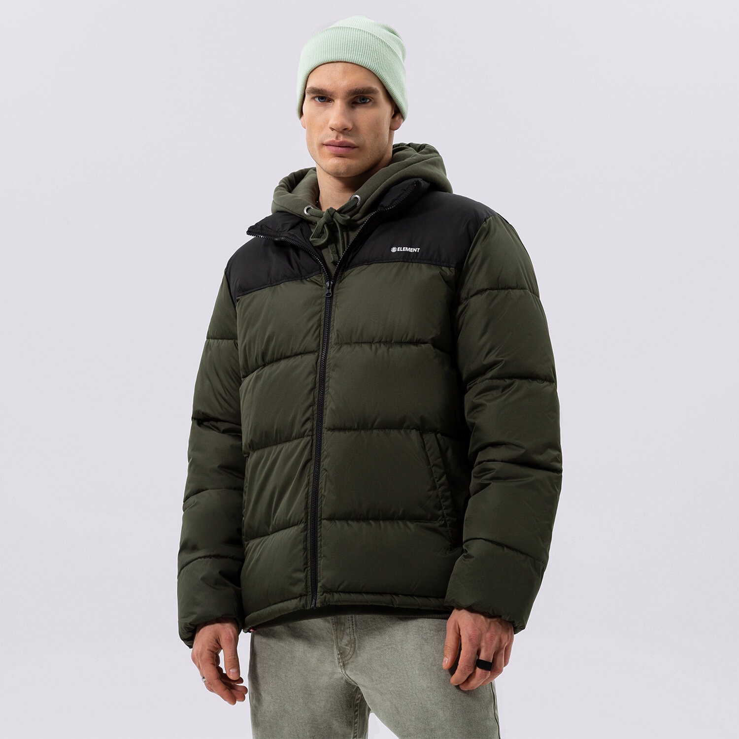 pánská zimní bunda ELEMENT BUNDA PÉŘOVÁ ALDER ARCTIC FUNDAMENTAL F1JKE6-1366 KHAKI