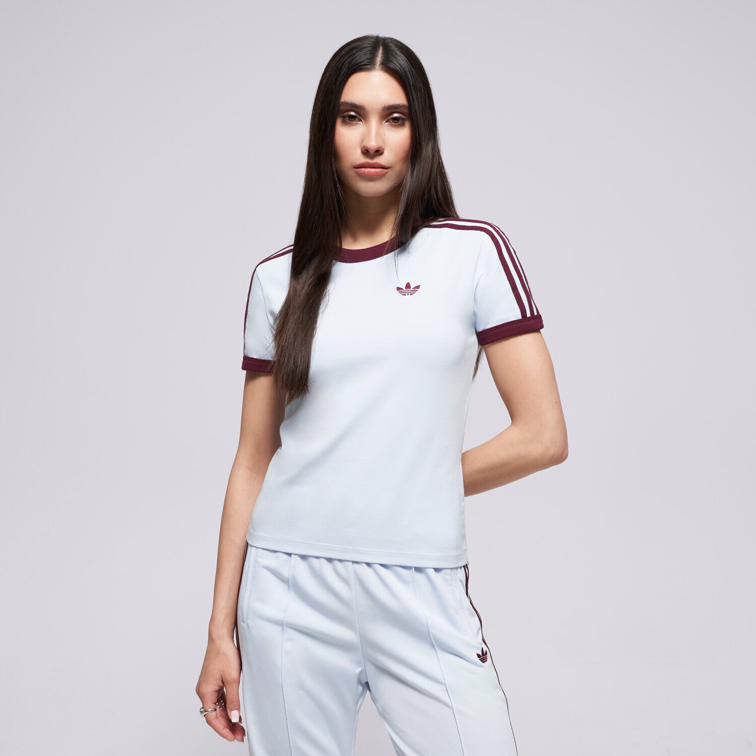 dámské tričko ADIDAS TRIČKO 3S TEE SLIM KD3684 MODRÁ