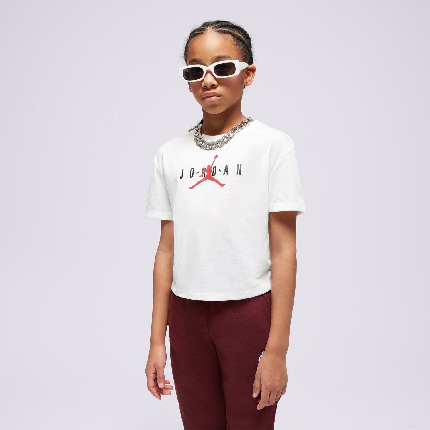 dětské tričko JORDAN TRIČKO MJ HBR SUSTAINABLE TEE GIRL 45B923-001 BÍLÁ
