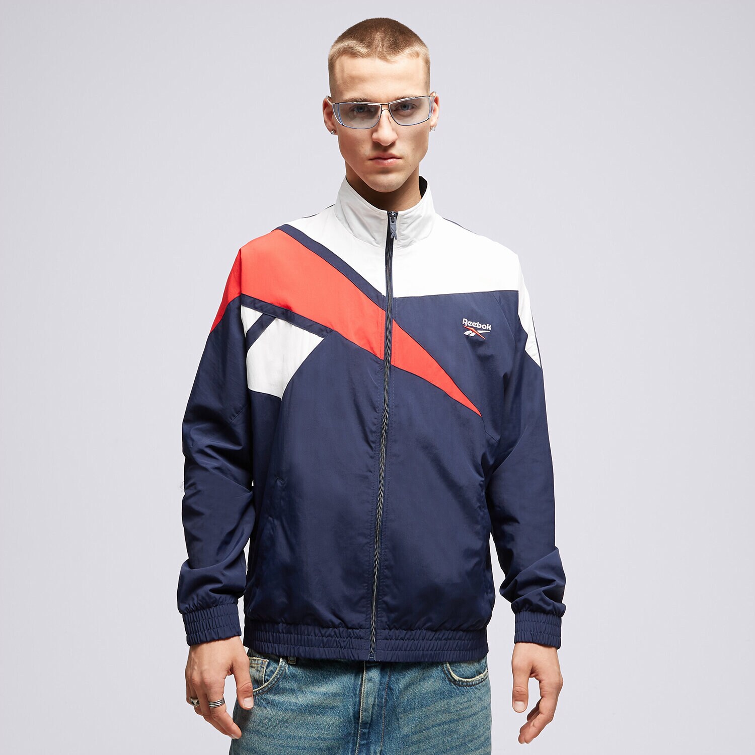 pánská mikina REEBOK MIKINA CL F FR TRACKTOP H54456 TMAVOMODRÁ