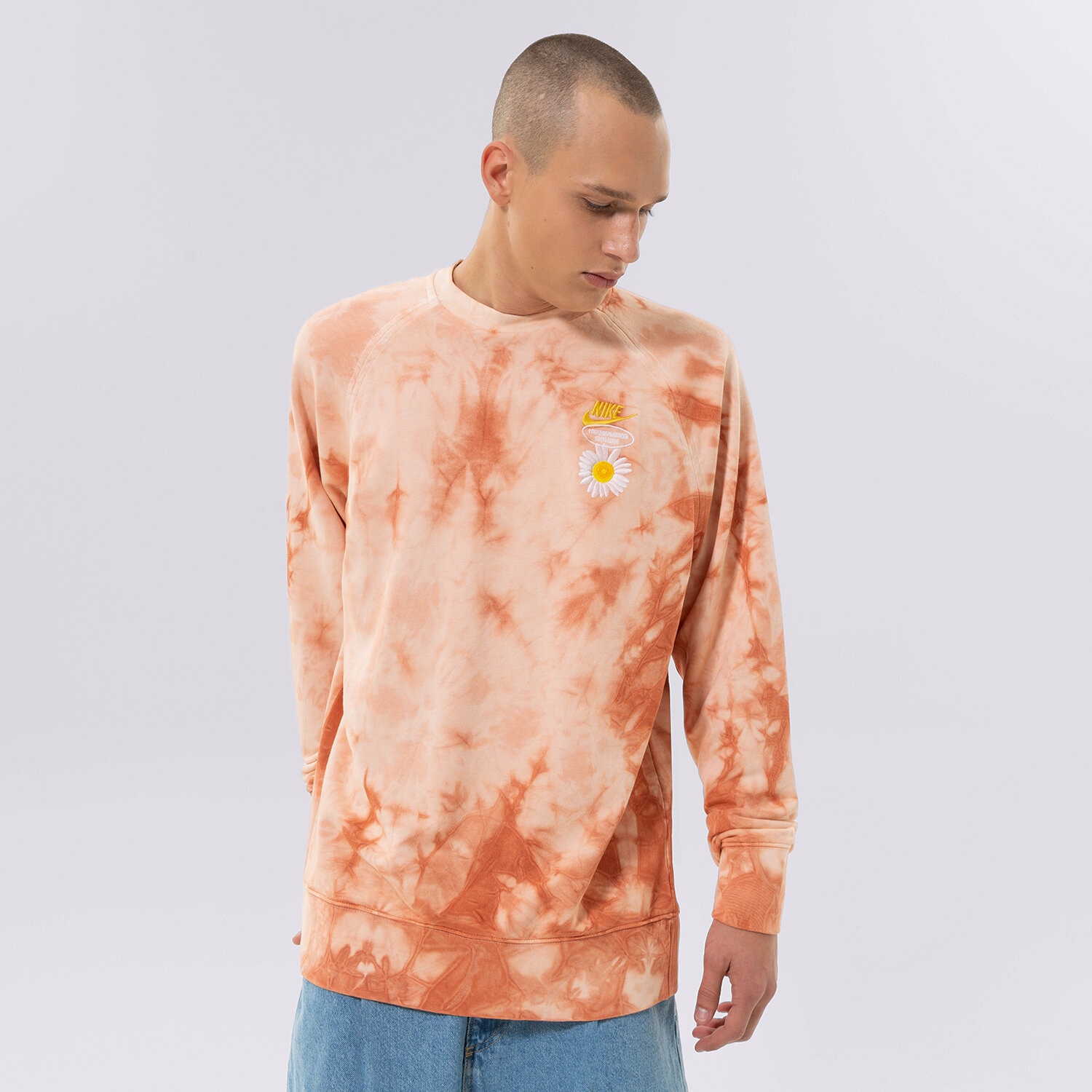 pánská mikina NIKE MIKINA CREW DM5010-657 ČERVENÁ