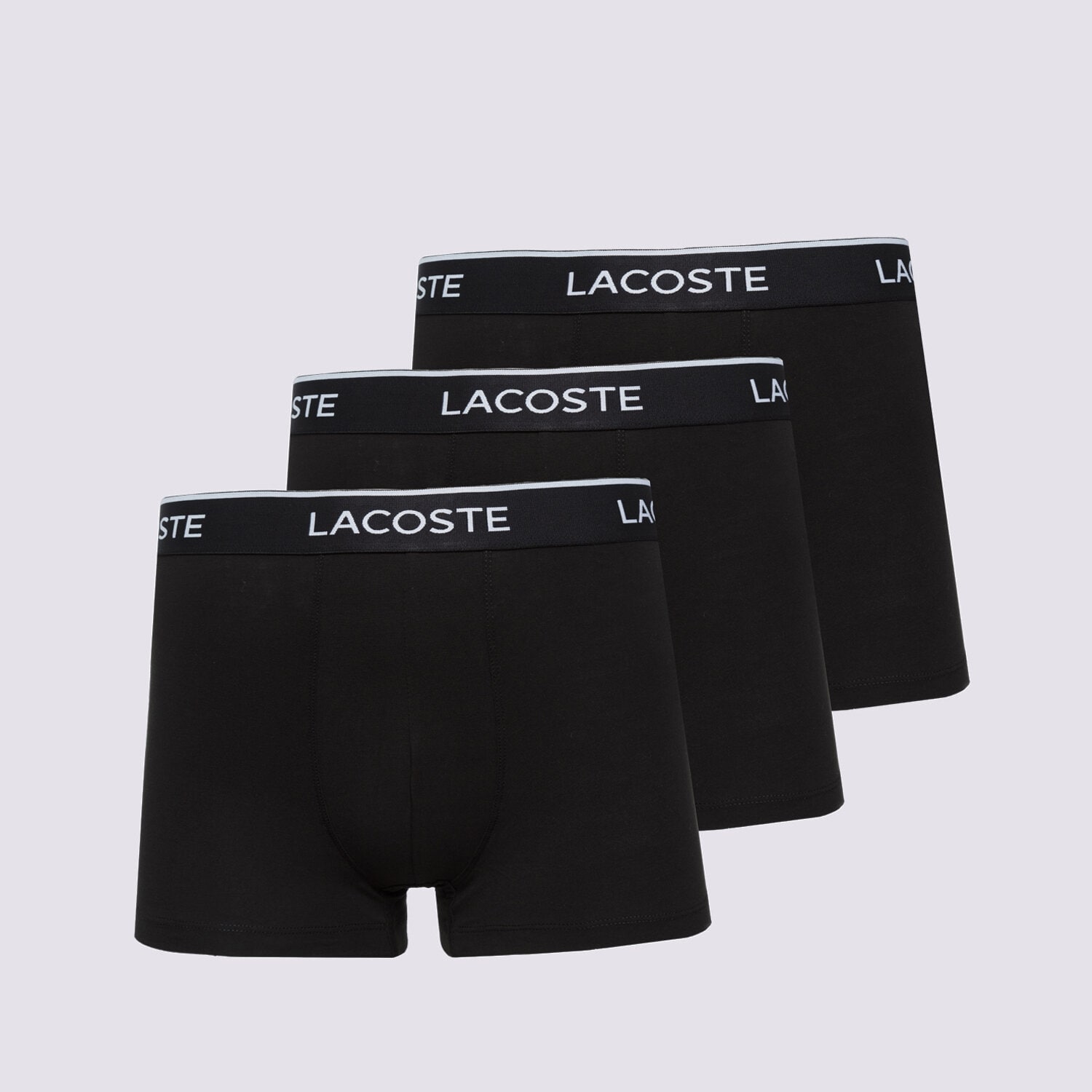 pánské spodní prádlo LACOSTE 3 PACK BOXER SHORTS 5H3389031 ČERNÁ