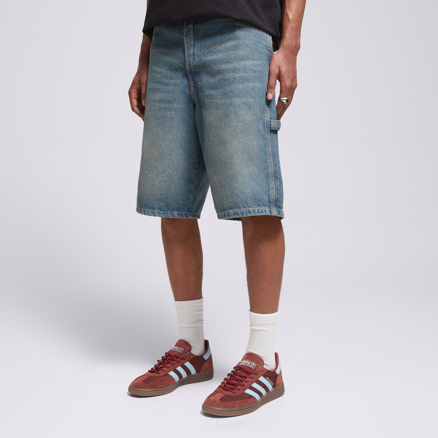 pánské kraťasy DICKIES ŠORTKY  993 11 INCH CARPENTER SHORT JEANS DK0A88FCL231 MODRÁ