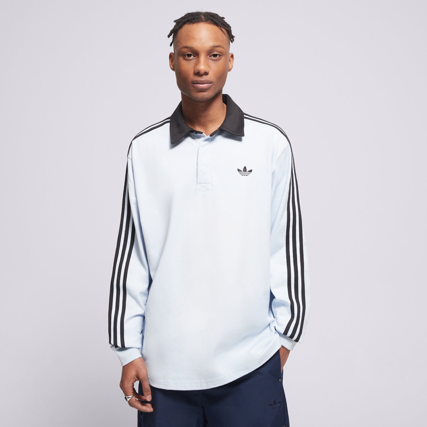 pánské polo tričko ADIDAS TRIČKO 3S PL KE2445 MODRÁ