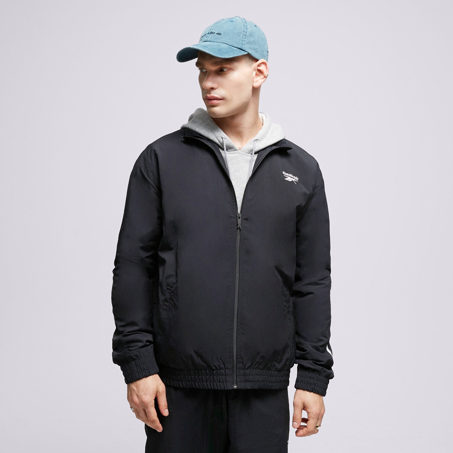 pánská mikina REEBOK MIKINA ROZEPÍNACÍ CL VECTOR TRACKTOP 100031168 ČERNÁ