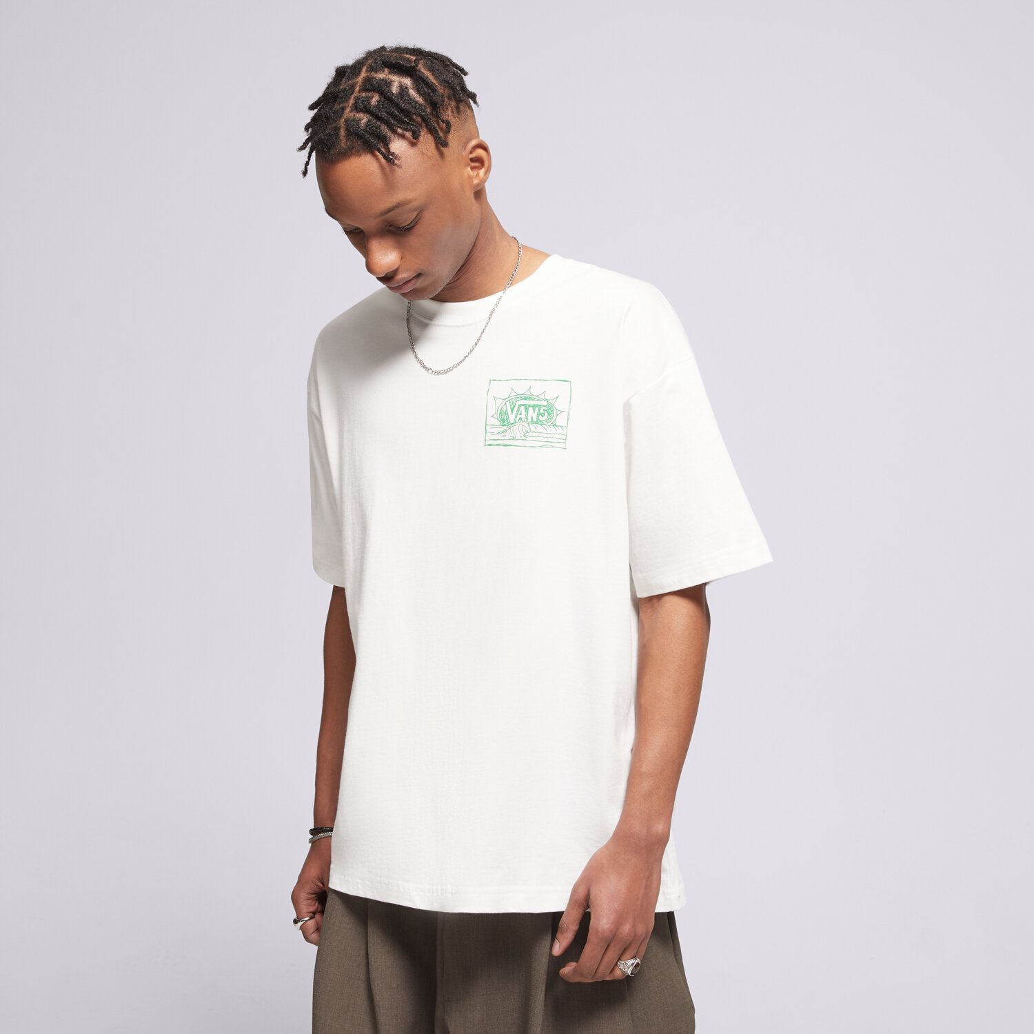 pánské tričko VANS TRIČKO BRIGHT DAY SS TEE VN000TRGWHT1 BÍLÁ