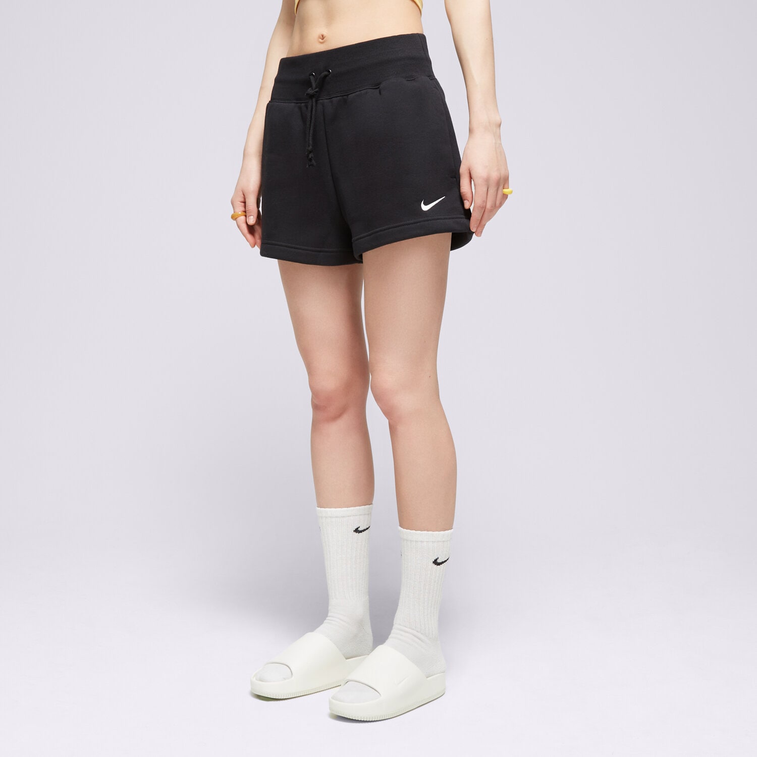 dámské kraťasy NIKE ŠORTKY  W NSW PHNX FLC HR SHORT FD1409-010 ČERNÁ