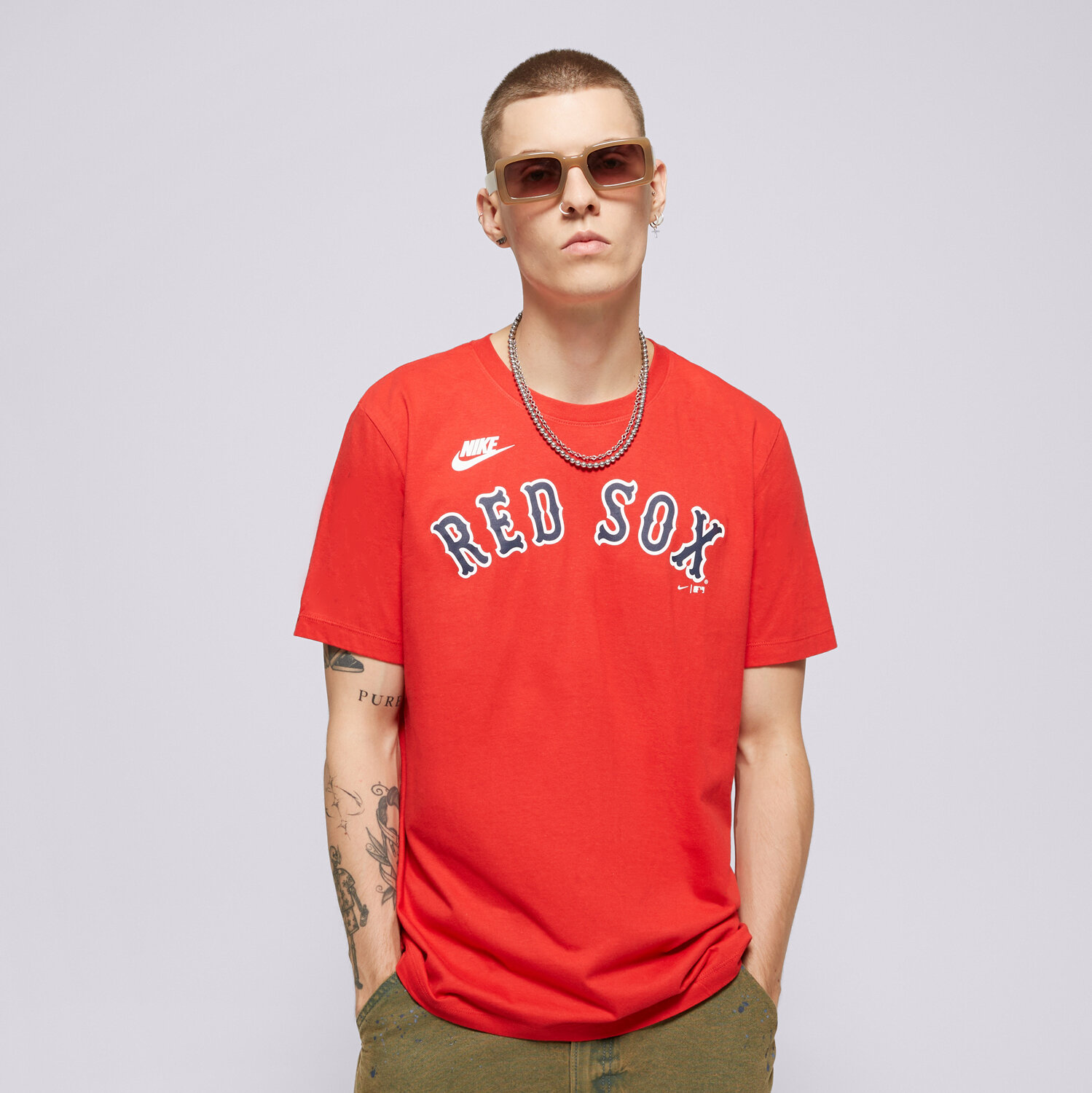 pánské tričko NIKE TRIČKO BOSTON RED SOX MLB N199-62Q-R36-0B5 ČERVENÁ