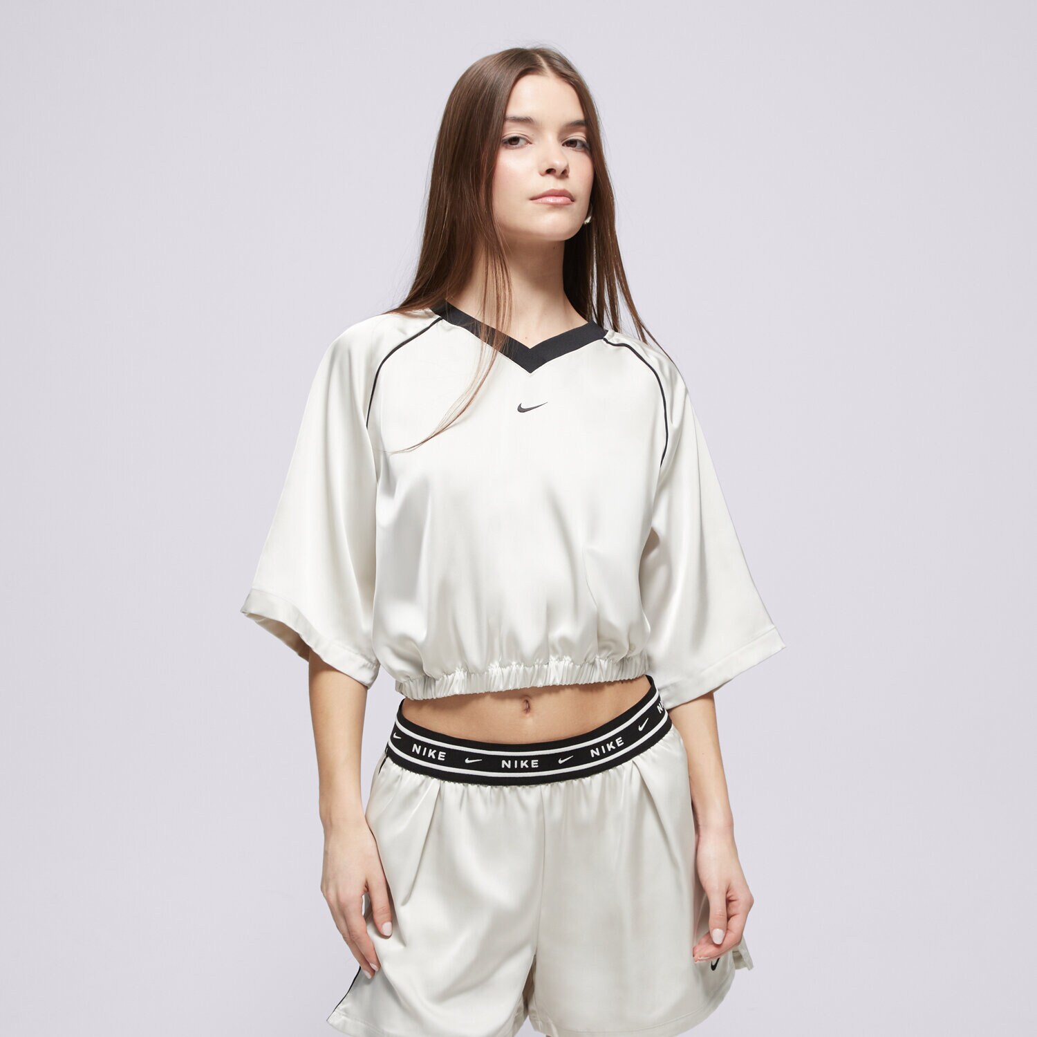 dámské tričko NIKE TRIČKO W NSW OFFLN WVN STN SS TOP IH1330-072 Krémová