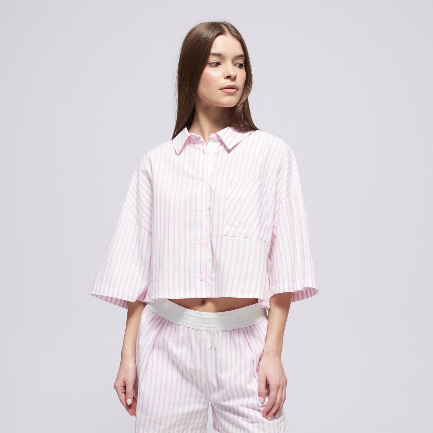 dámské tričko NIKE KOŠILE CHILL POPLIN II4228-503 RŮŽOVÁ