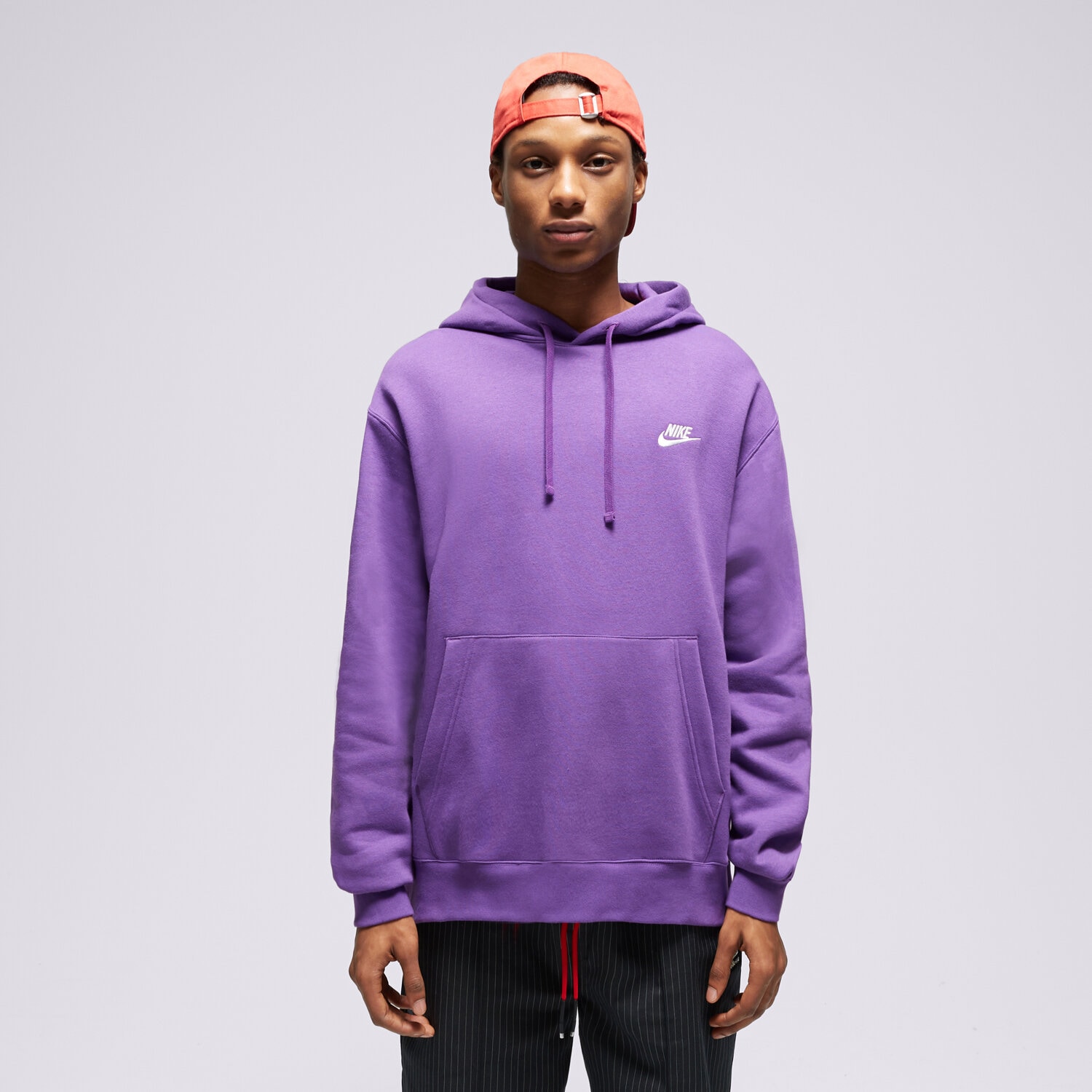 pánská mikina NIKE MIKINA S KAPUCÍ SPORTSWEAR CLUB FLEECE BV2654-599 FIALOVÁ
