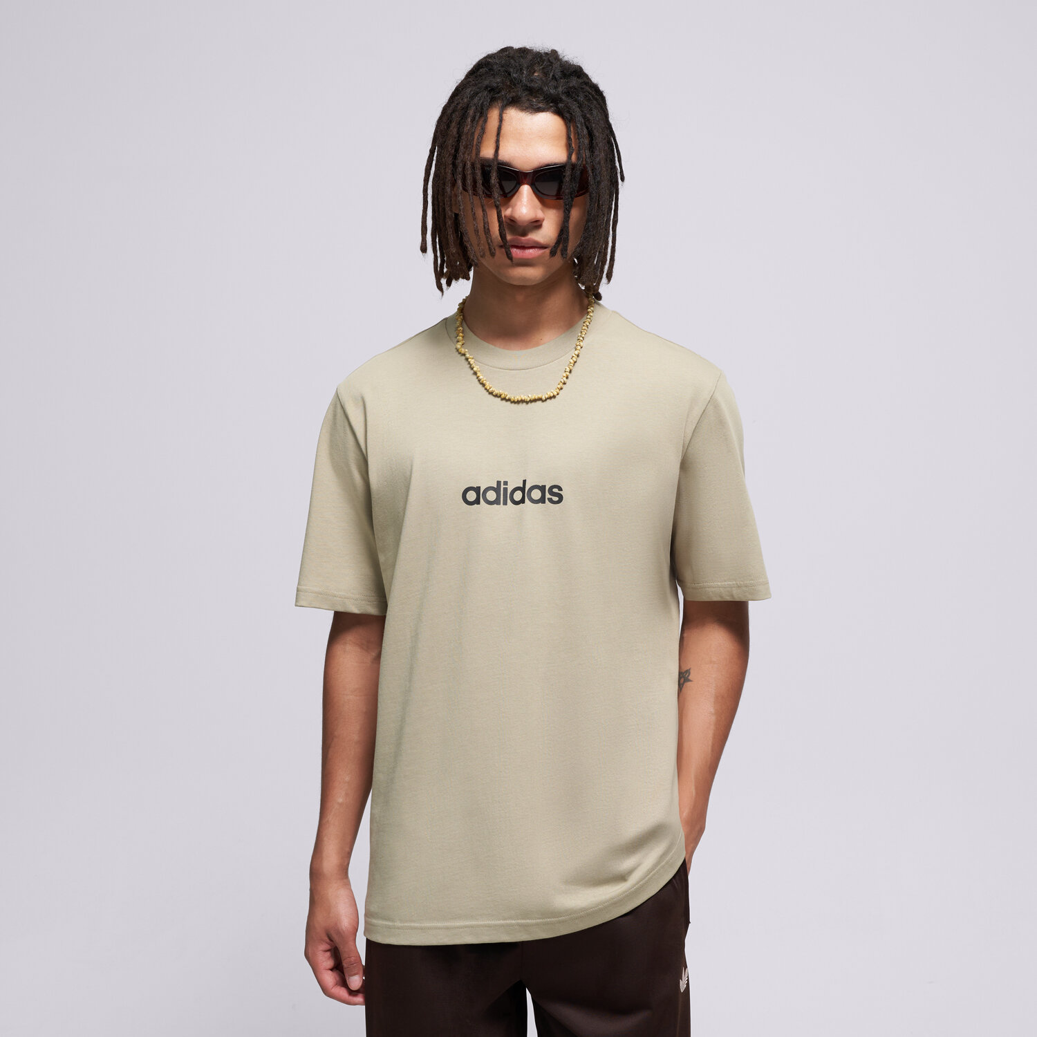 pánské tričko ADIDAS TRIČKO M LIN SJ T KC0885 BÉŽOVÁ