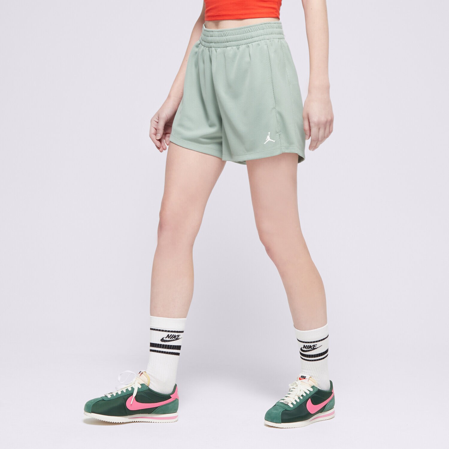 dámské kraťasy JORDAN ŠORTKY  W J SPT MESH SHORT SLD FN5162-304 ZELENÁ
