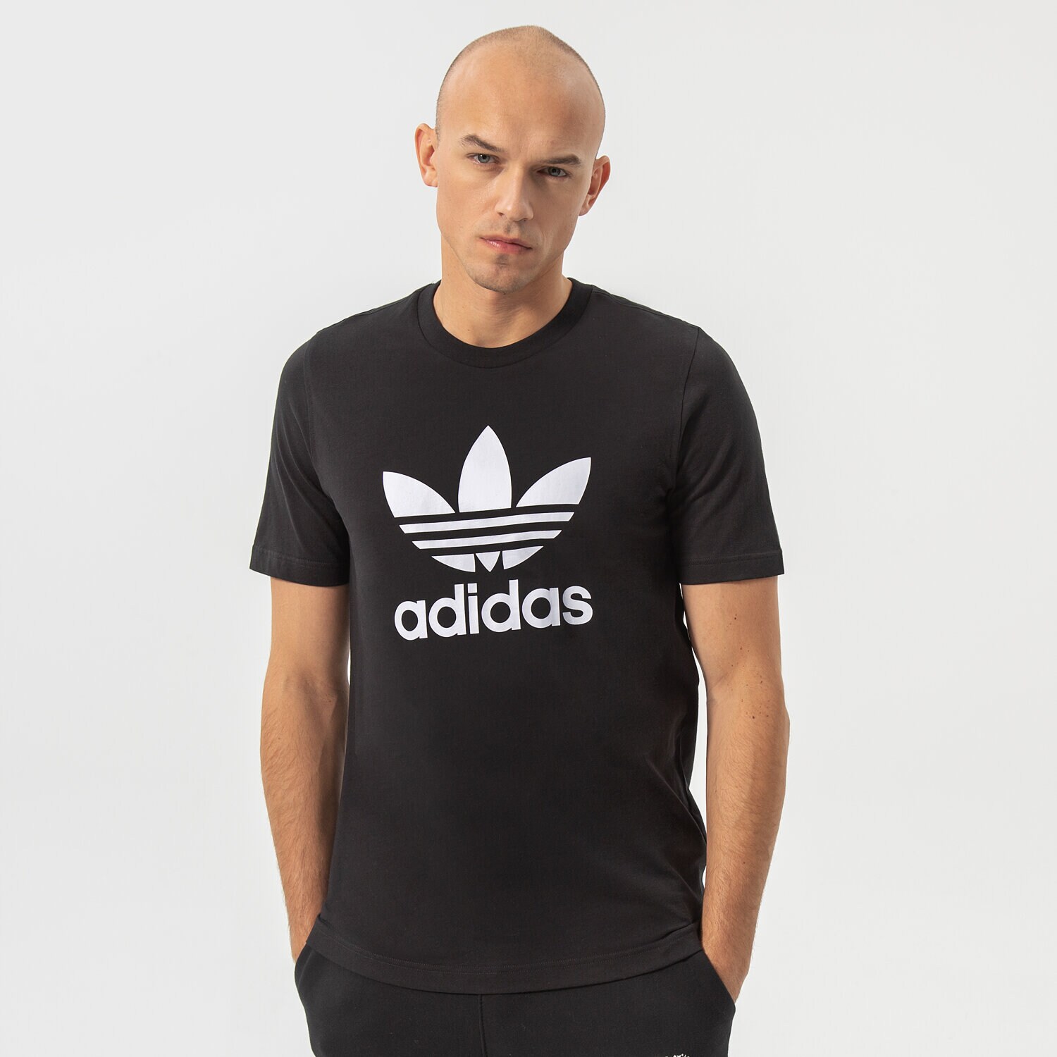 pánské tričko ADIDAS TRIČKO TREFOIL H06642 ČERNÁ