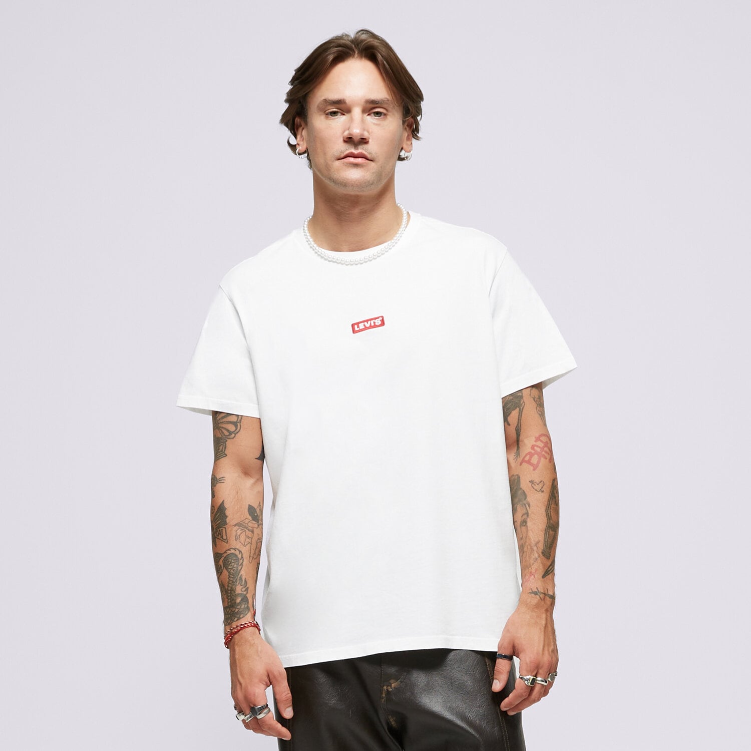pánské tričko LEVI'S TRIČKO SS RELAXED BABY TAB T 79554-0039 BÍLÁ