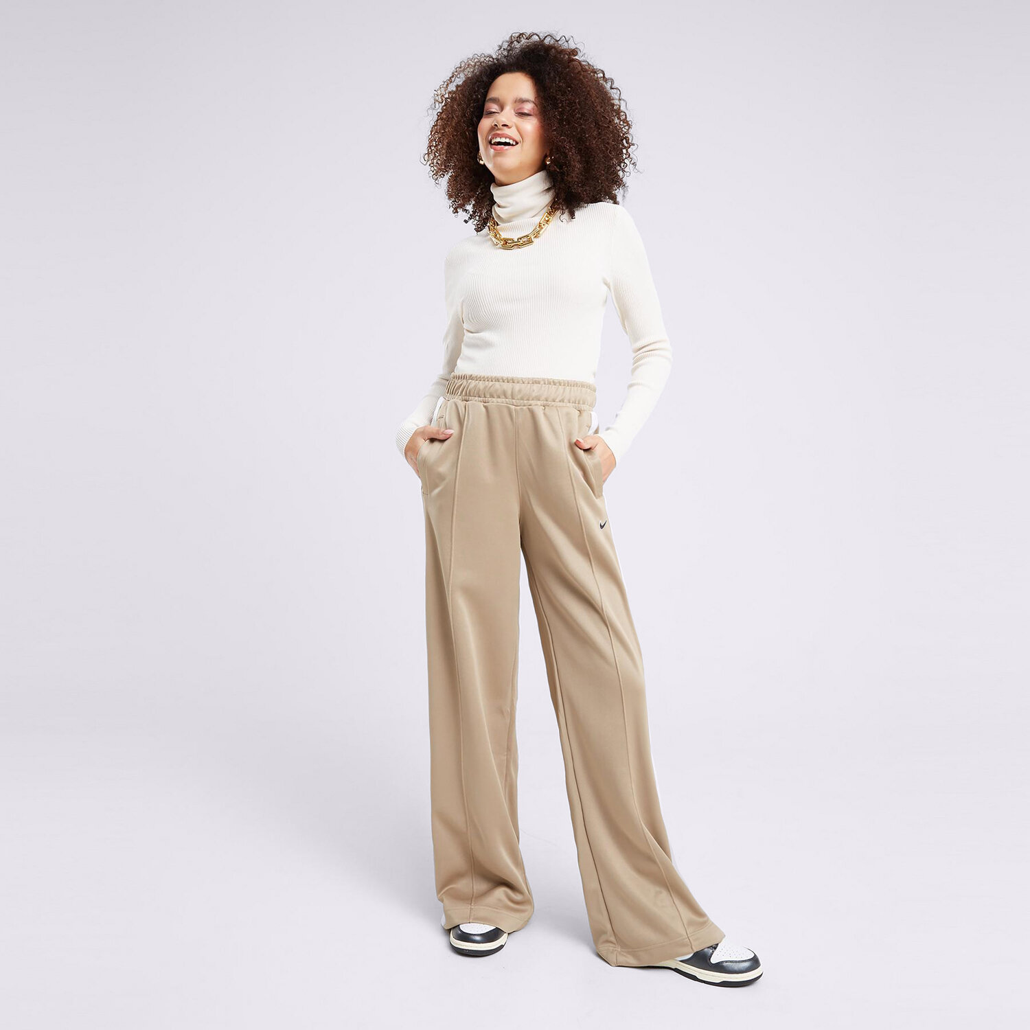 dámské kalhoty NIKE KALHOTY  W NSW PK PANT SW STREETSWEAR FZ7279-247 KHAKI