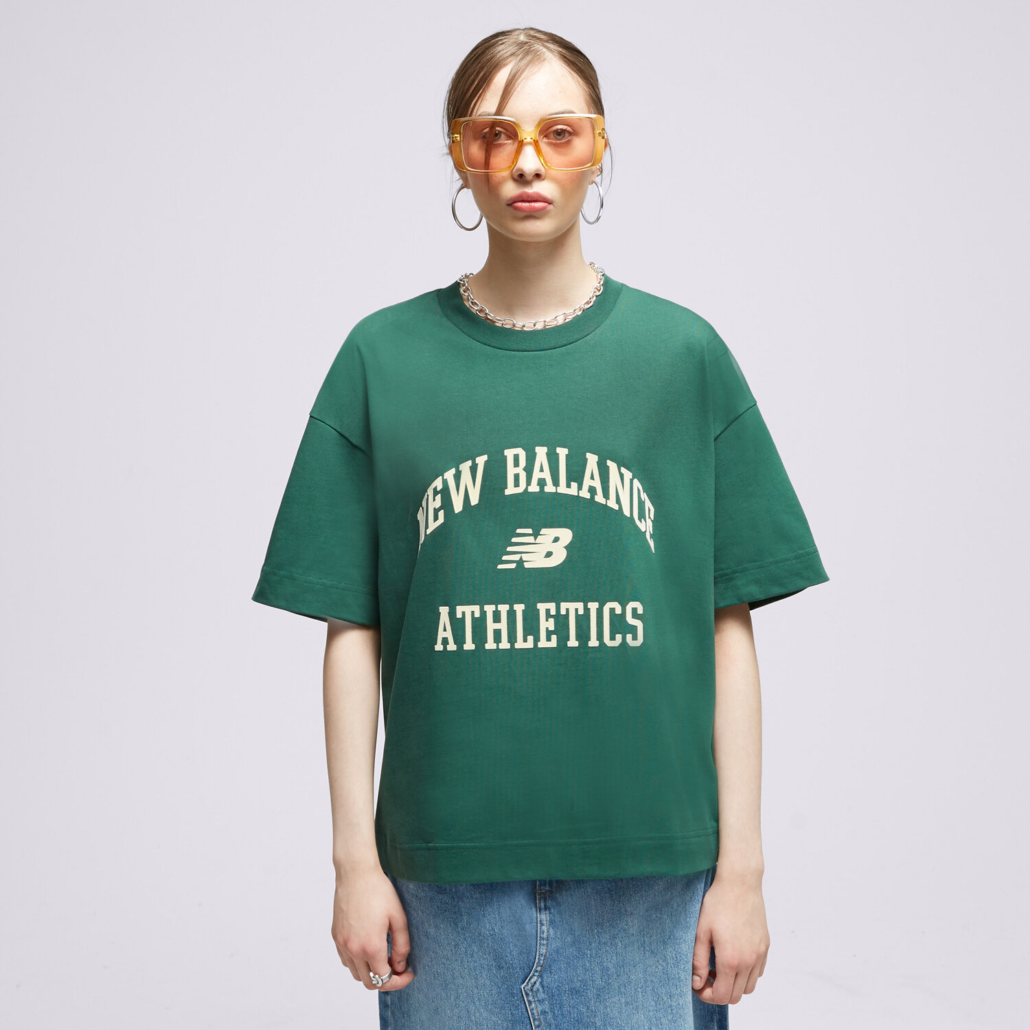 dámské tričko NEW BALANCE TRIČKO NB ATHLETICS VARSITY BOY WT33551NWG VÍCEBAREVNÁ