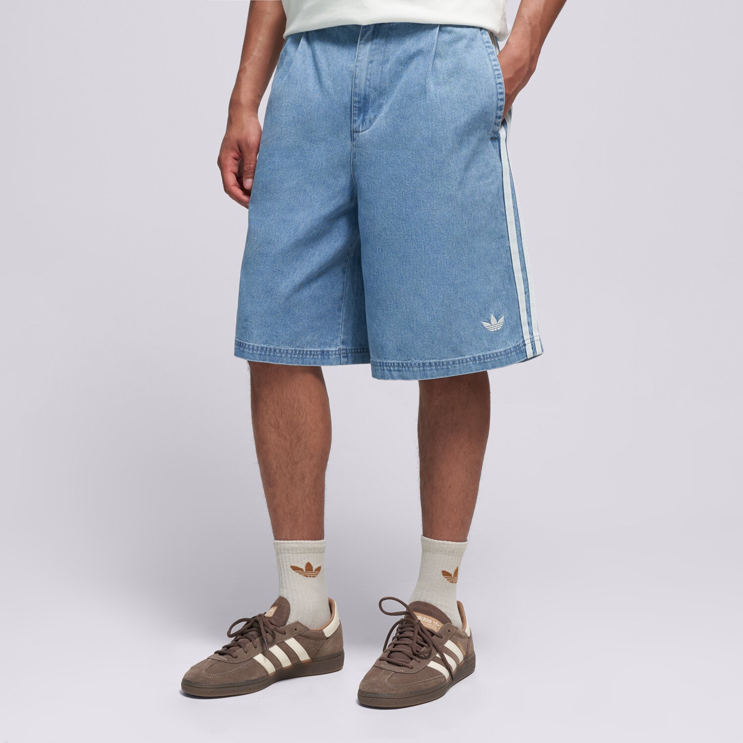 pánské kraťasy ADIDAS ŠORTKY  DENIM KX1192 MODRÁ