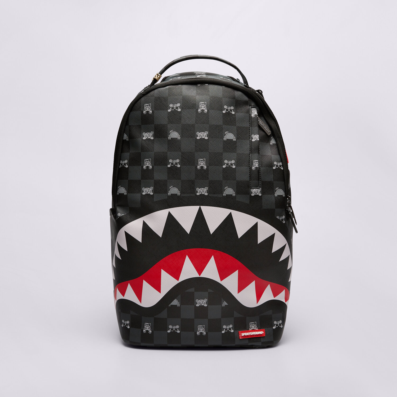 dámský batoh SPRAYGROUND BATOH PEEKING CHARACTER CHECK GREY BACKPACK 910B8872NSZ VÍCEBAREVNÁ
