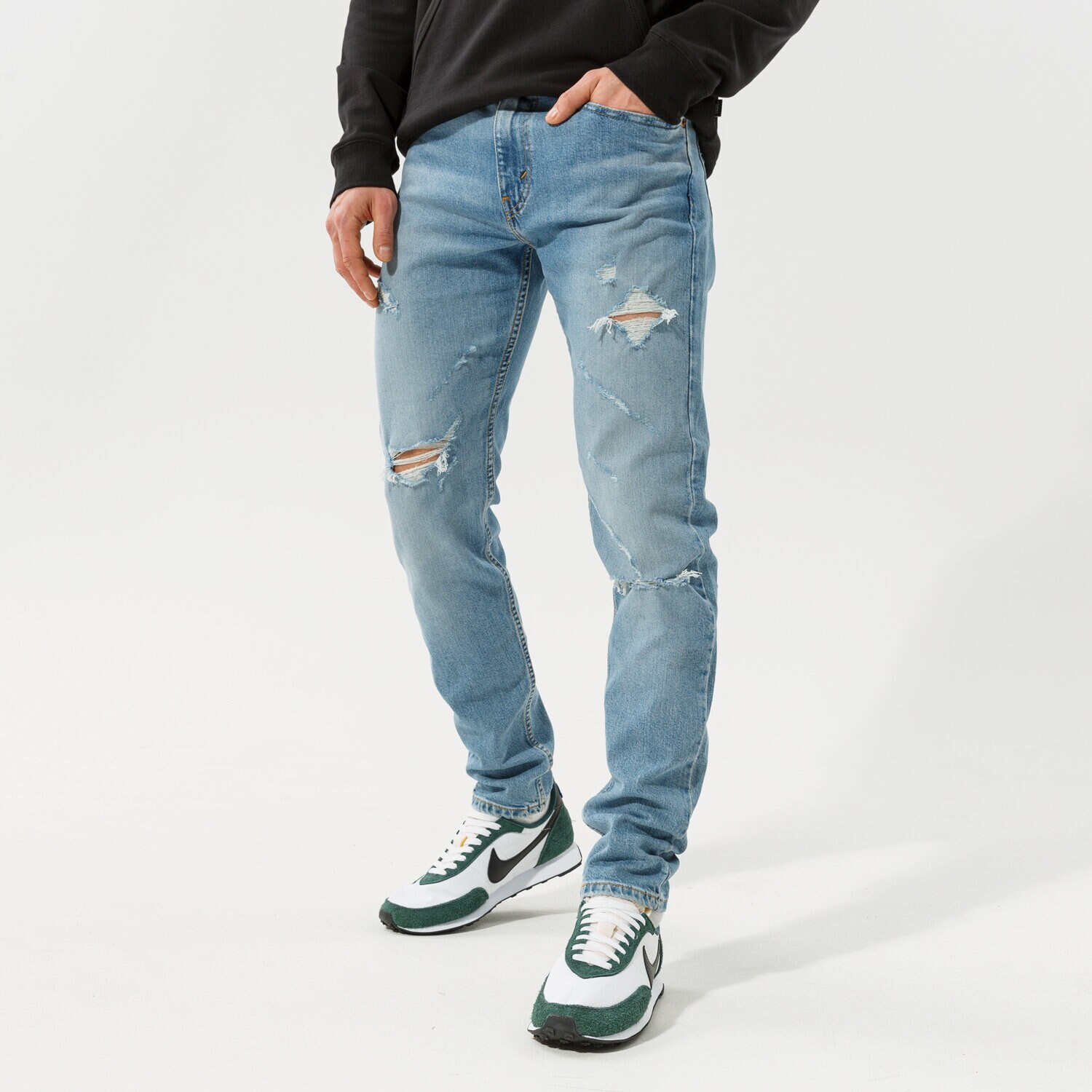 pánské kalhoty LEVI'S KALHOTY  512 SLIM TAPER LO BALL 59437-0090 MODRÁ