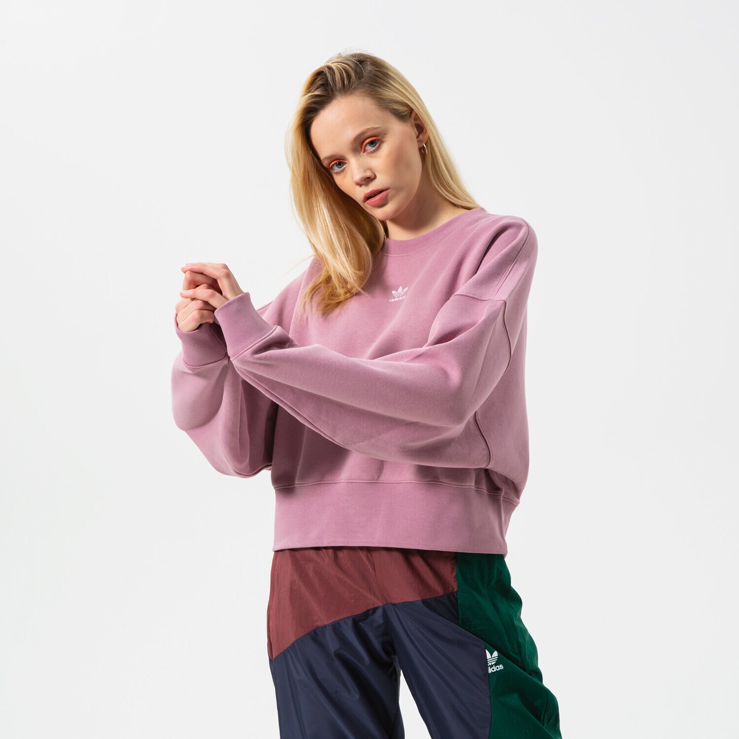 dámská mikina ADIDAS MIKINA SWEATSHIRT HF7480 RŮŽOVÁ