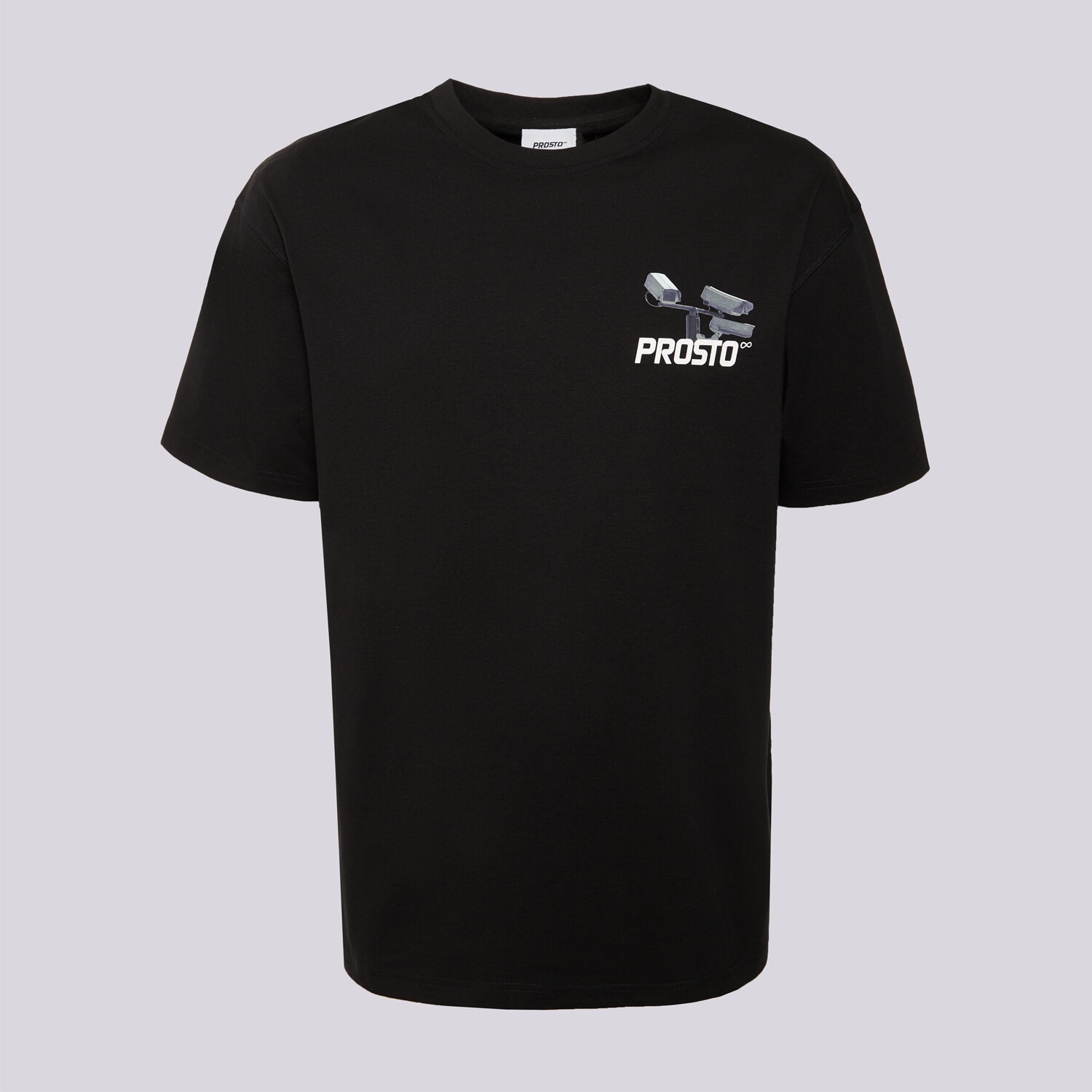 pánské tričko PROSTO TRIČKO CC TV BLACK KL261MTEE1252 ČERNÁ
