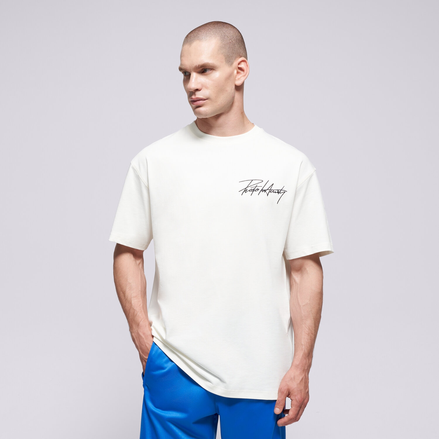 pánské tričko PROSTO TRIČKO CLUB OFF-WHITE KL261MTEE1201 BÍLÁ