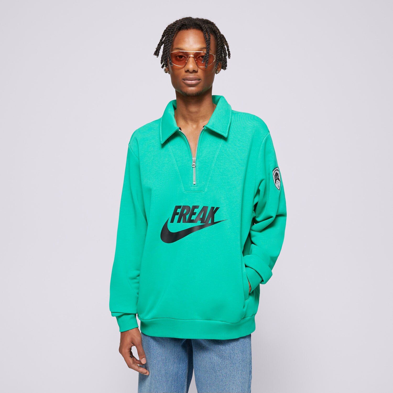 pánská mikina NIKE MIKINA GA M NK DF STD ISS QZ NBA FZ0928-324 ZELENÁ