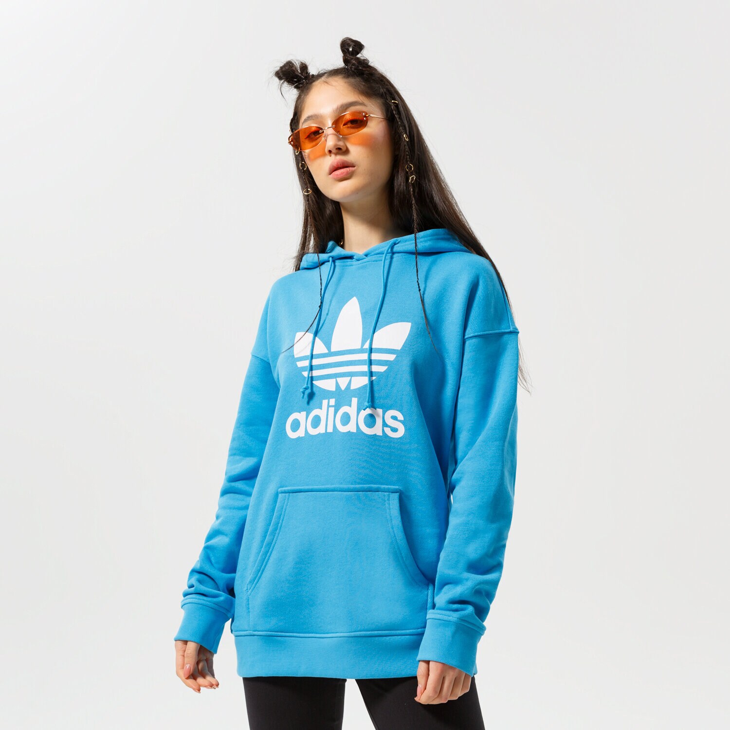 dámská mikina ADIDAS MIKINA S KAPUCÍ TRF HOODIE HE6952 MODRÁ