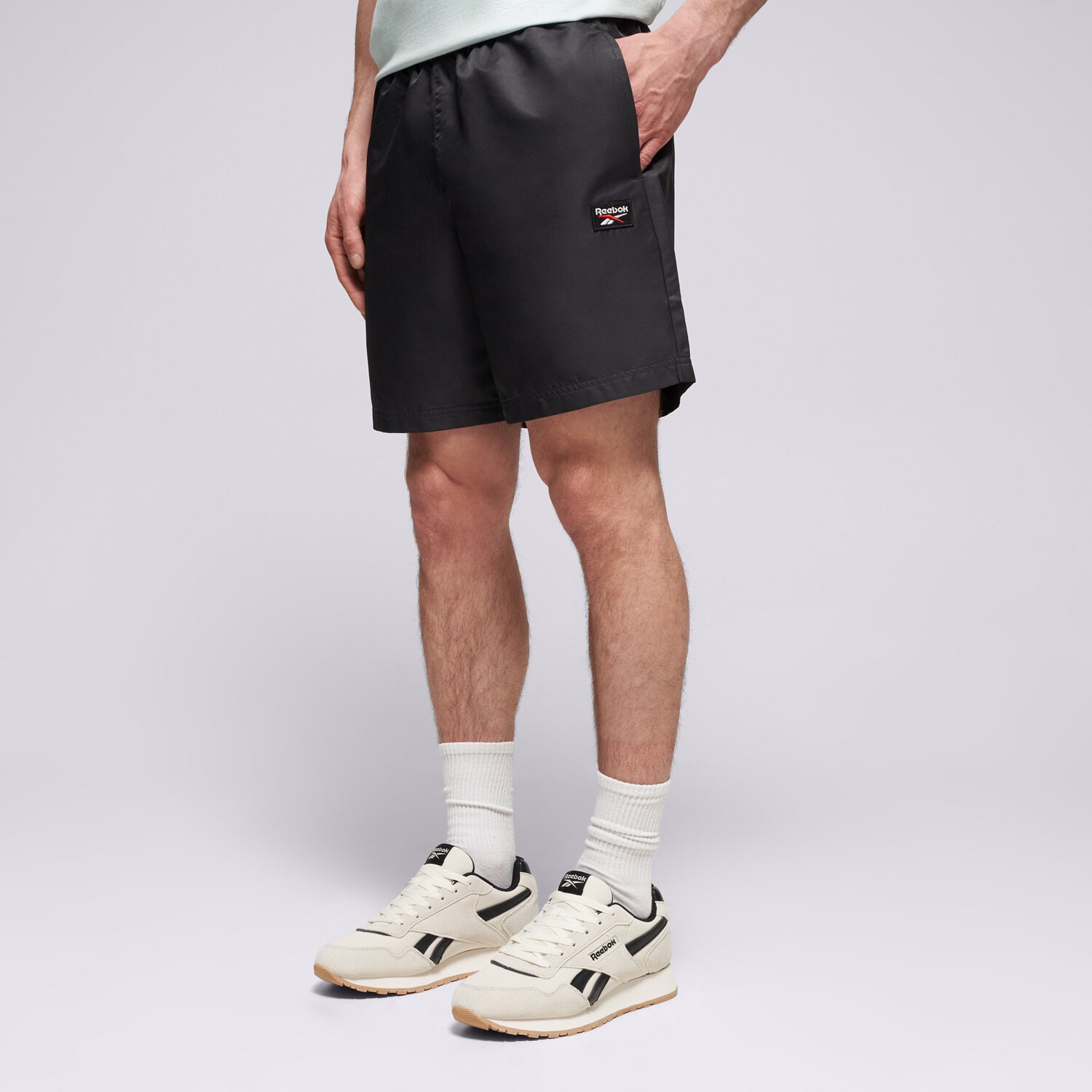 pánské kraťasy REEBOK ŠORTKY  LANDON MICROFIBRE SHORT 100240038 ČERNÁ