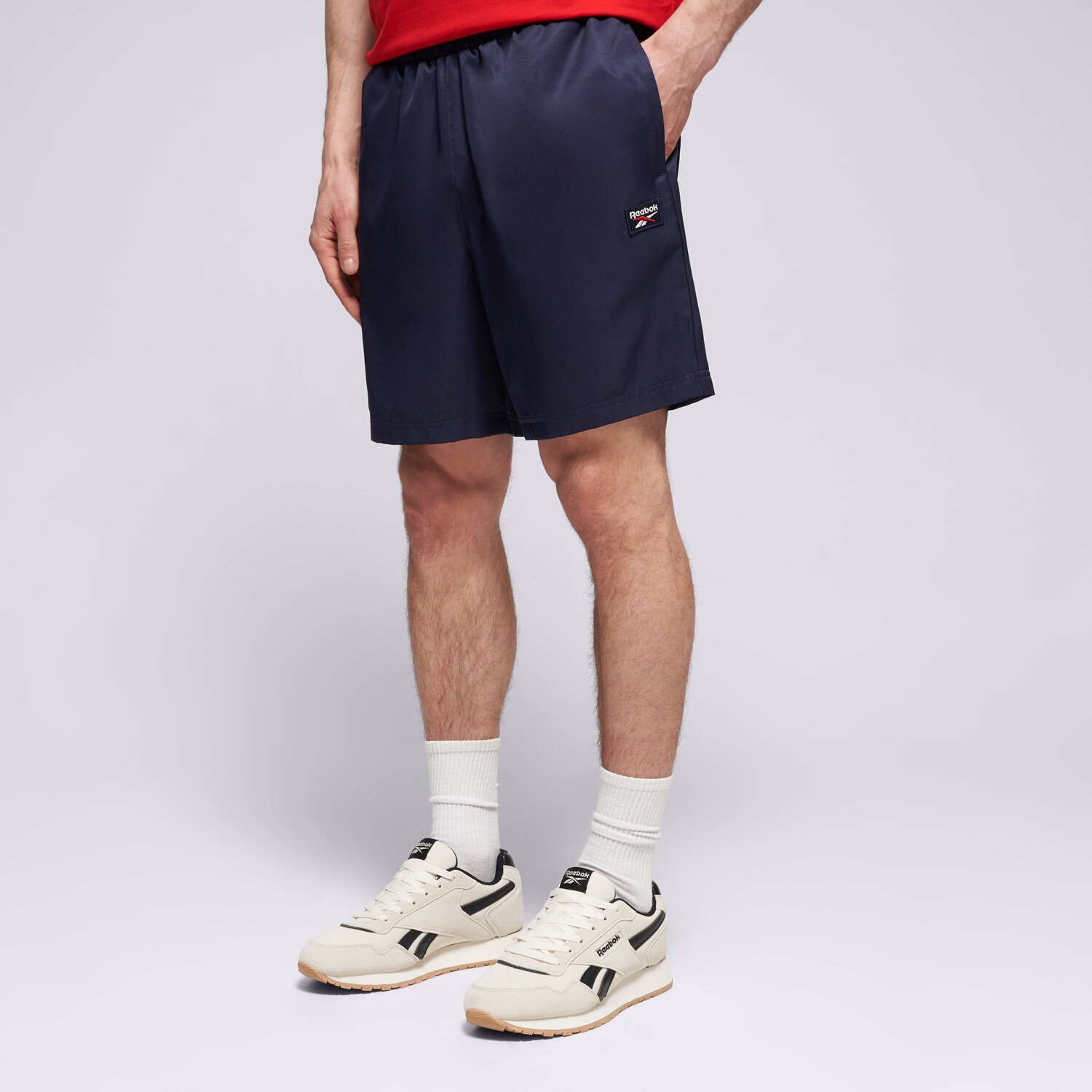 pánské kraťasy REEBOK ŠORTKY  LANDON MICROFIBRE SHORT 100240039 TMAVOMODRÁ