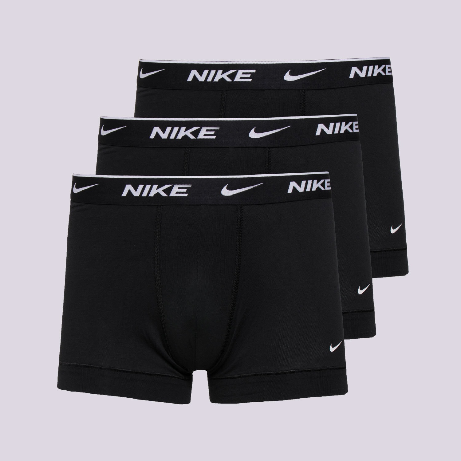 pánské spodní prádlo NIKE 3 PACK TRUNKS 0000KE1008UB1 ČERNÁ