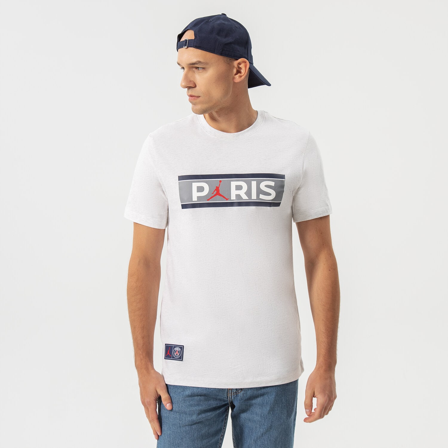 pánské tričko JORDAN TRIČKO PARIS SAINT-GERMAIN WORDMARK DB6510-051 BÍLÁ