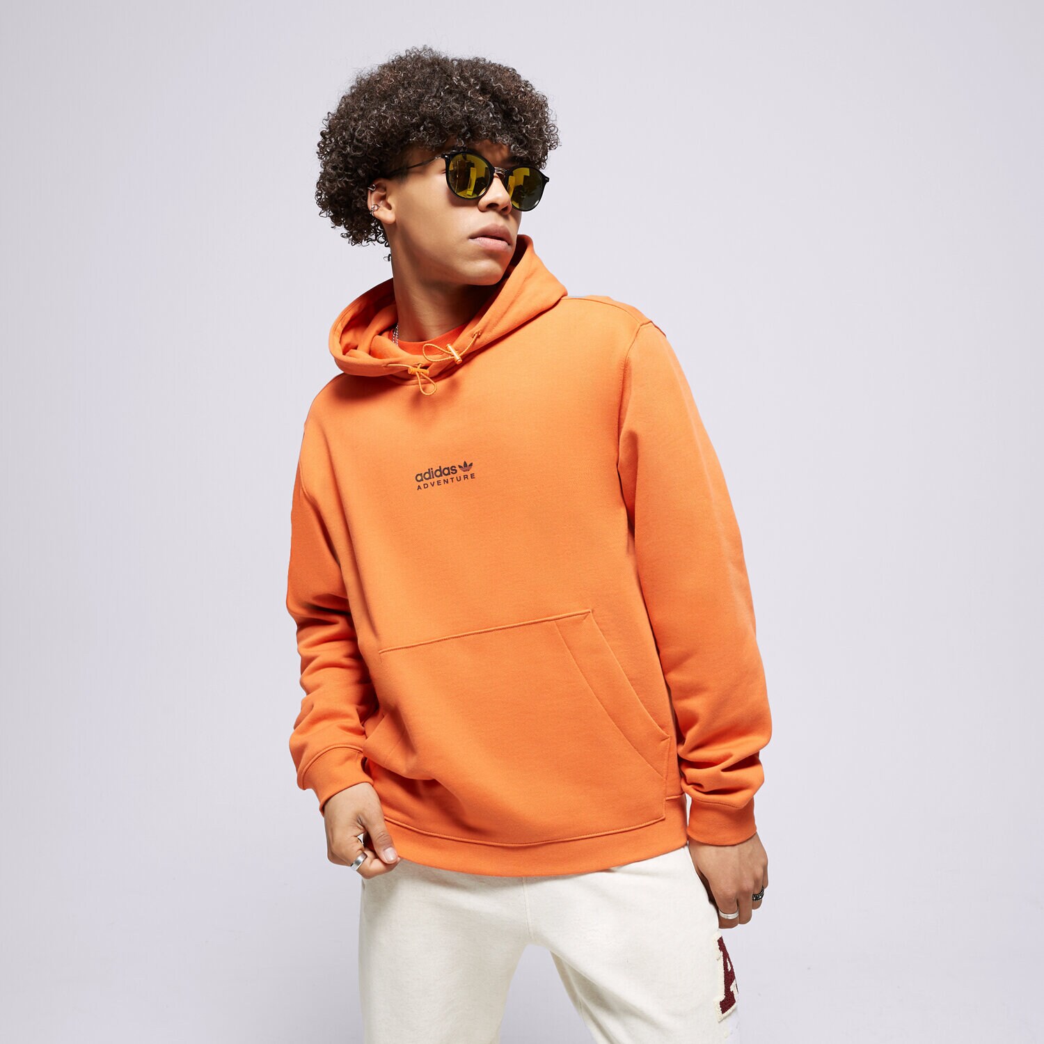 pánská mikina ADIDAS MIKINA S KAPUCÍ ADV HOODY IC5355 ORANŽOVÁ