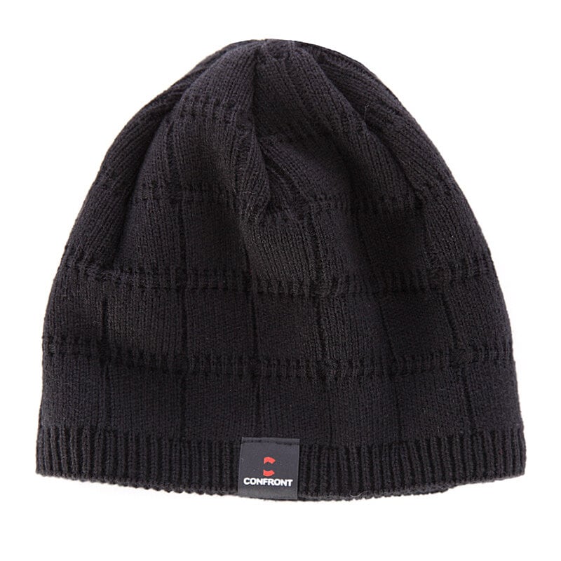 pánská čepice CONFRONT ČEPICE ZIMNÍ CLASSIC BEANIE BLACK CLASSIC BEANIE BL CF33CAM01 ČERNÁ