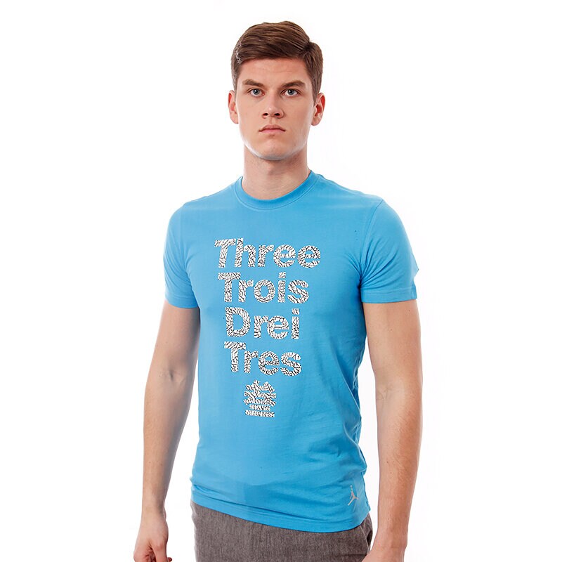 pánské tričko JORDAN TRIČKO III WITHOU BORDERS TEE 611184426 MODRÁ