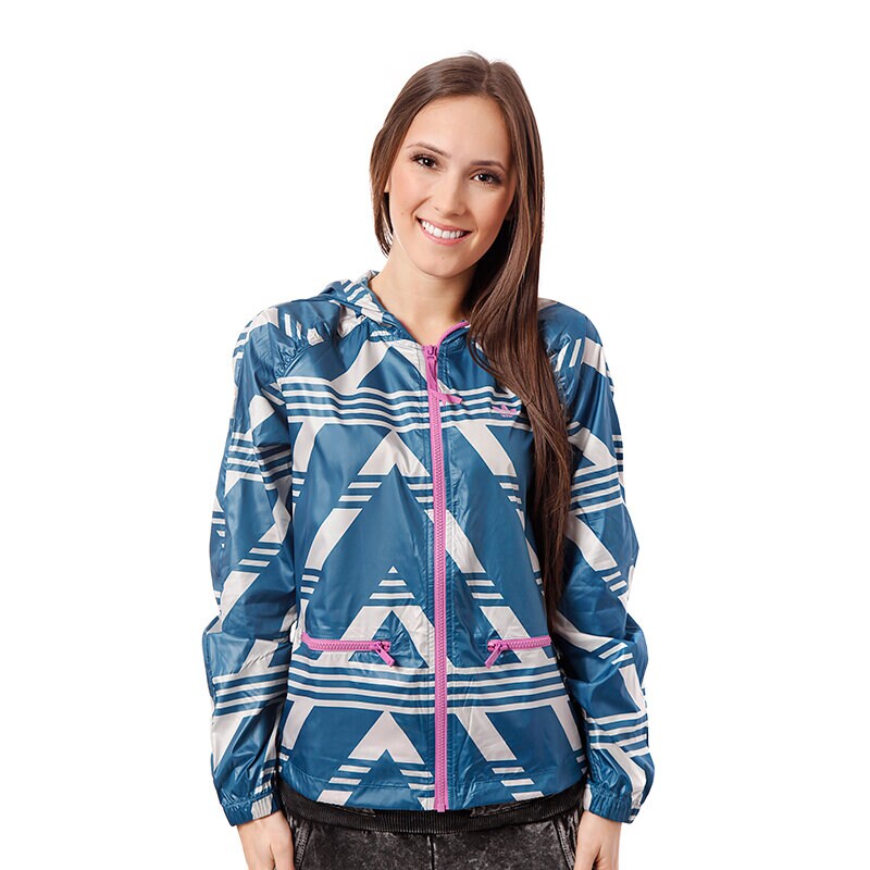 Přechodná bunda dámská (podzimní, jarní) ADIDAS BUNDA NAT AO WB F80667 MODRÁ